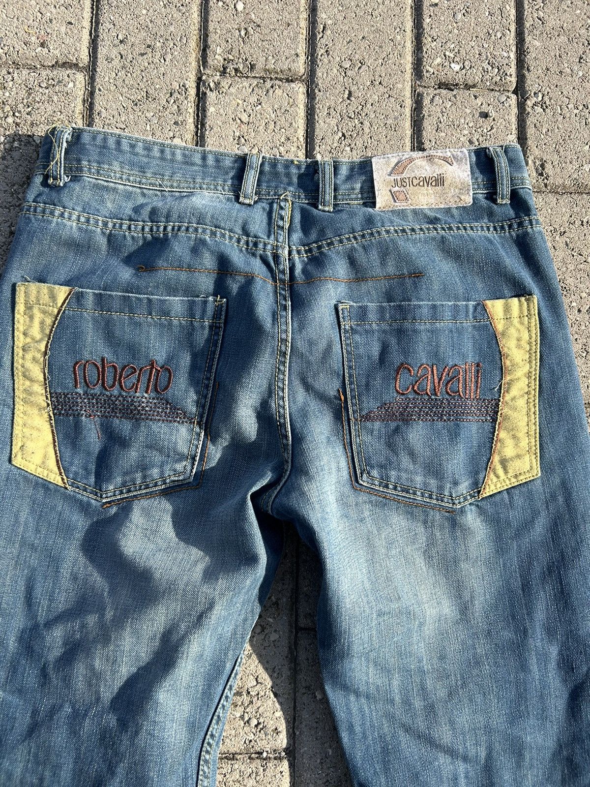 Just Cavalli × Roberto Cavalli 2000’s Just Cavalli Denim Jeans Size US 33 - 3 Thumbnail