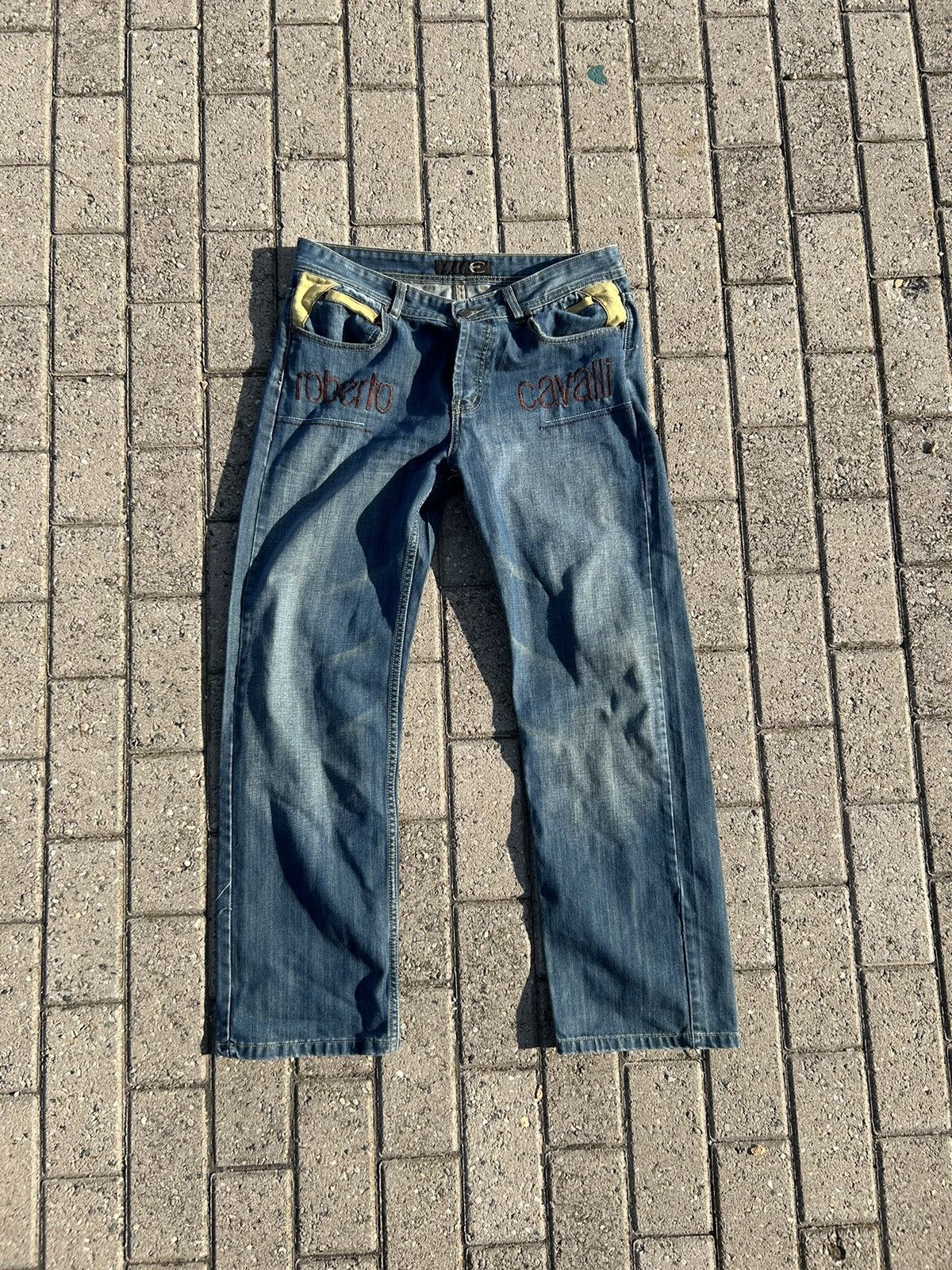 Just Cavalli × Roberto Cavalli 2000’s Just Cavalli Denim Jeans Size US 33 - 2 Thumbnail