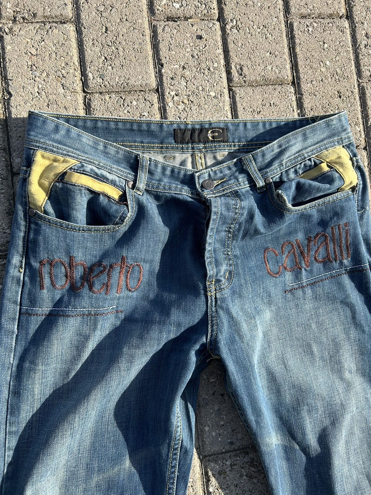 Just Cavalli × Roberto Cavalli 2000’s Just Cavalli Denim Jeans Size US 33 - 5 Thumbnail