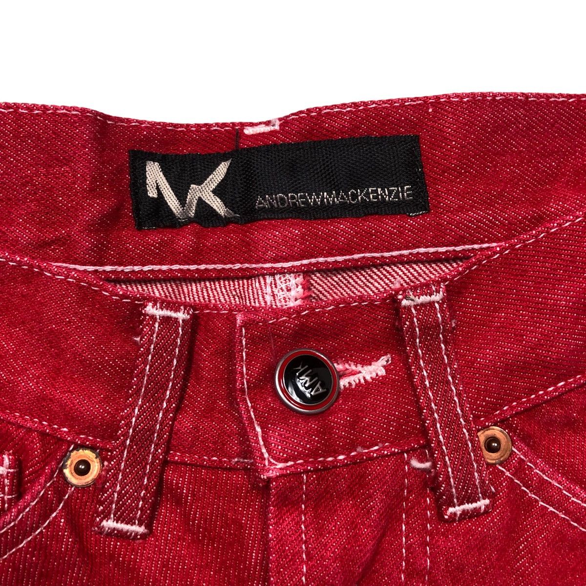 Andrew Mackenzie Andrew Mackenzie Red Denim Curve Jeans Size US 28 / EU 44 - 14 Thumbnail