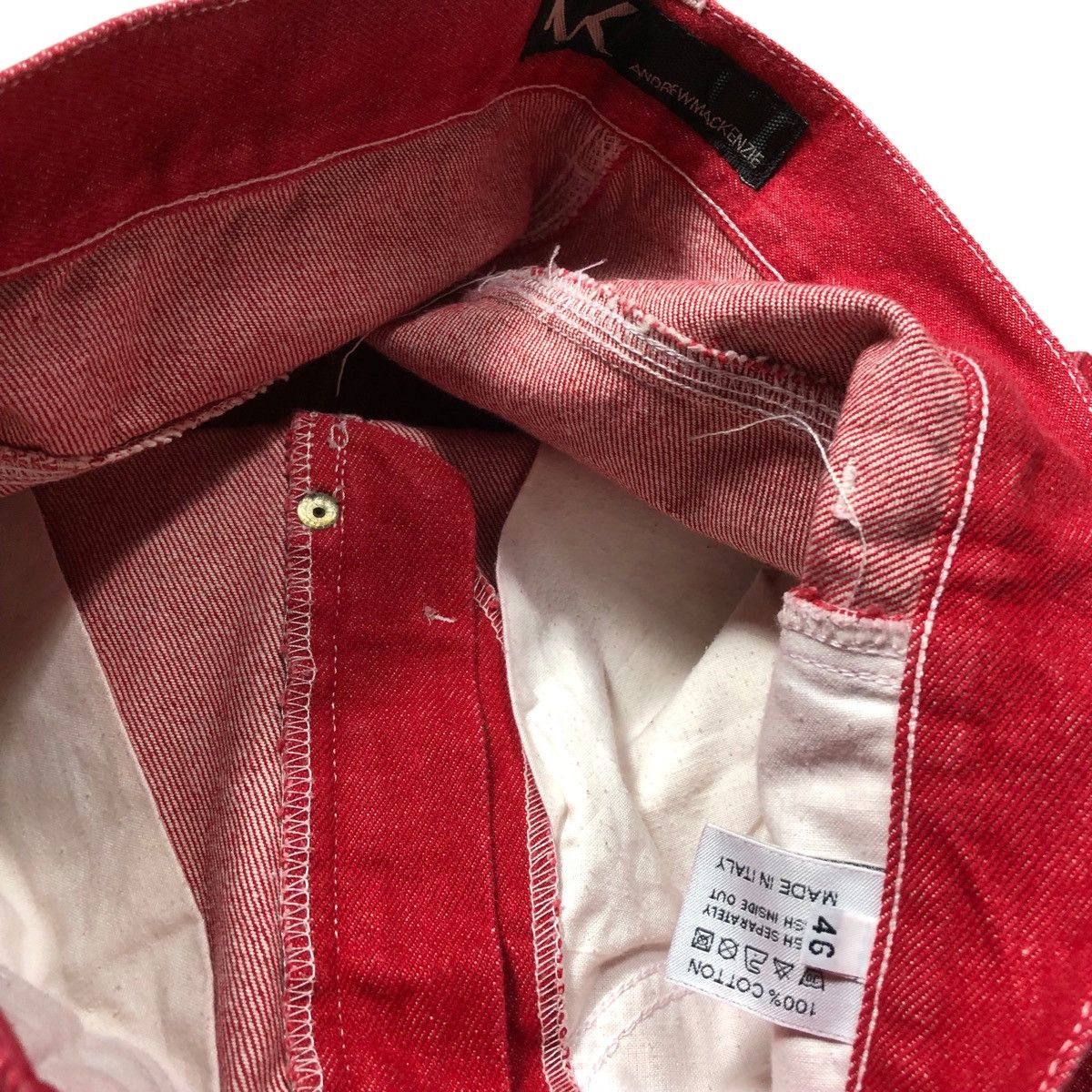 Andrew Mackenzie Andrew Mackenzie Red Denim Curve Jeans Size US 28 / EU 44 - 15 Thumbnail