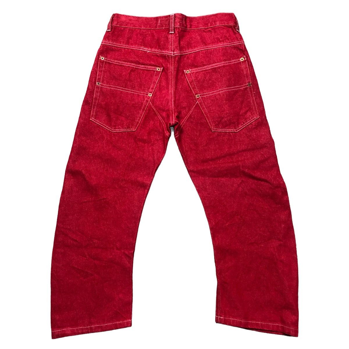 Andrew Mackenzie Andrew Mackenzie Red Denim Curve Jeans Size US 28 / EU 44 - 2 Thumbnail