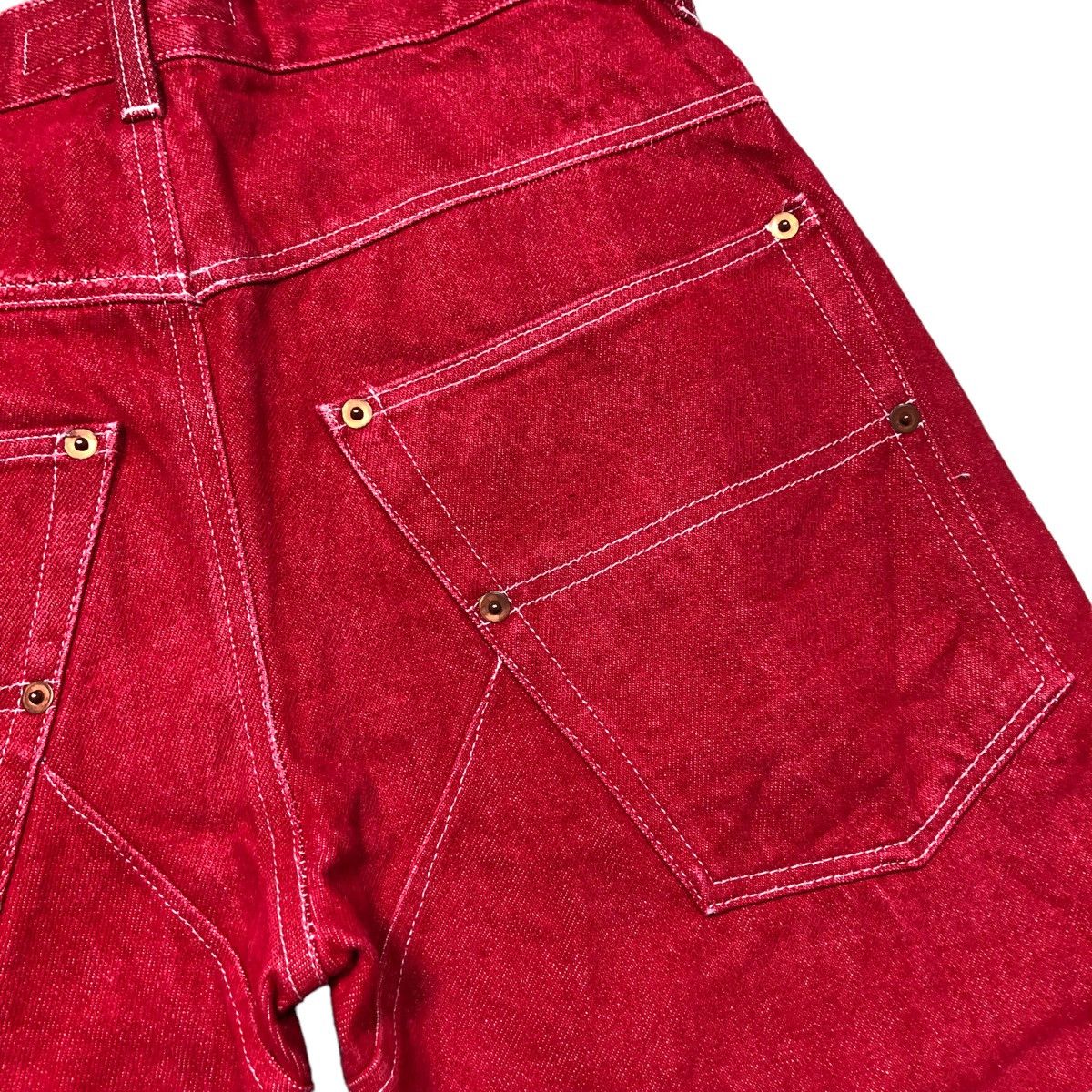 Andrew Mackenzie Andrew Mackenzie Red Denim Curve Jeans Size US 28 / EU 44 - 9 Thumbnail