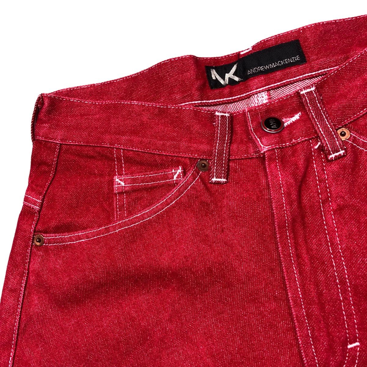 Andrew Mackenzie Andrew Mackenzie Red Denim Curve Jeans Size US 28 / EU 44 - 8 Thumbnail