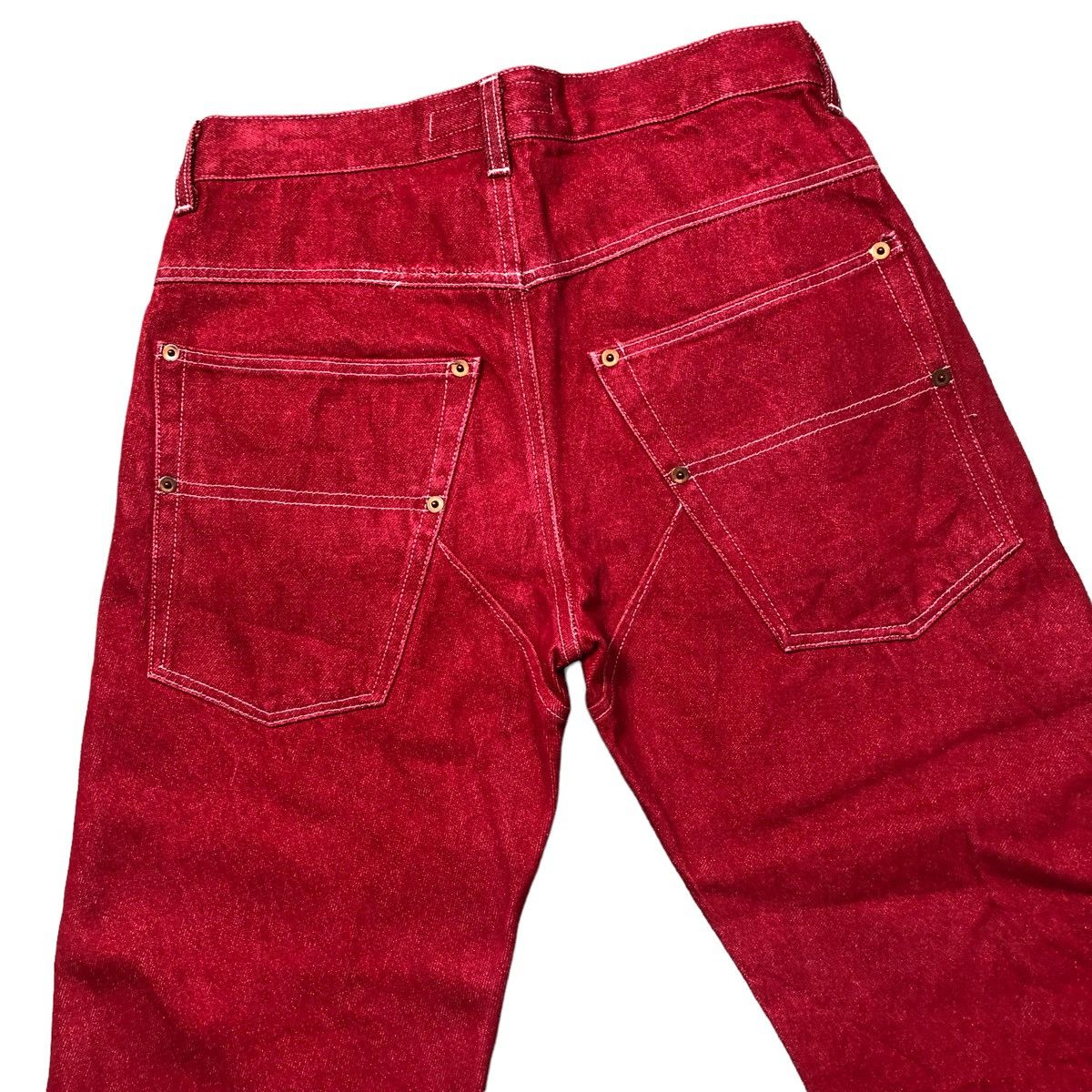 Andrew Mackenzie Andrew Mackenzie Red Denim Curve Jeans Size US 28 / EU 44 - 4 Thumbnail