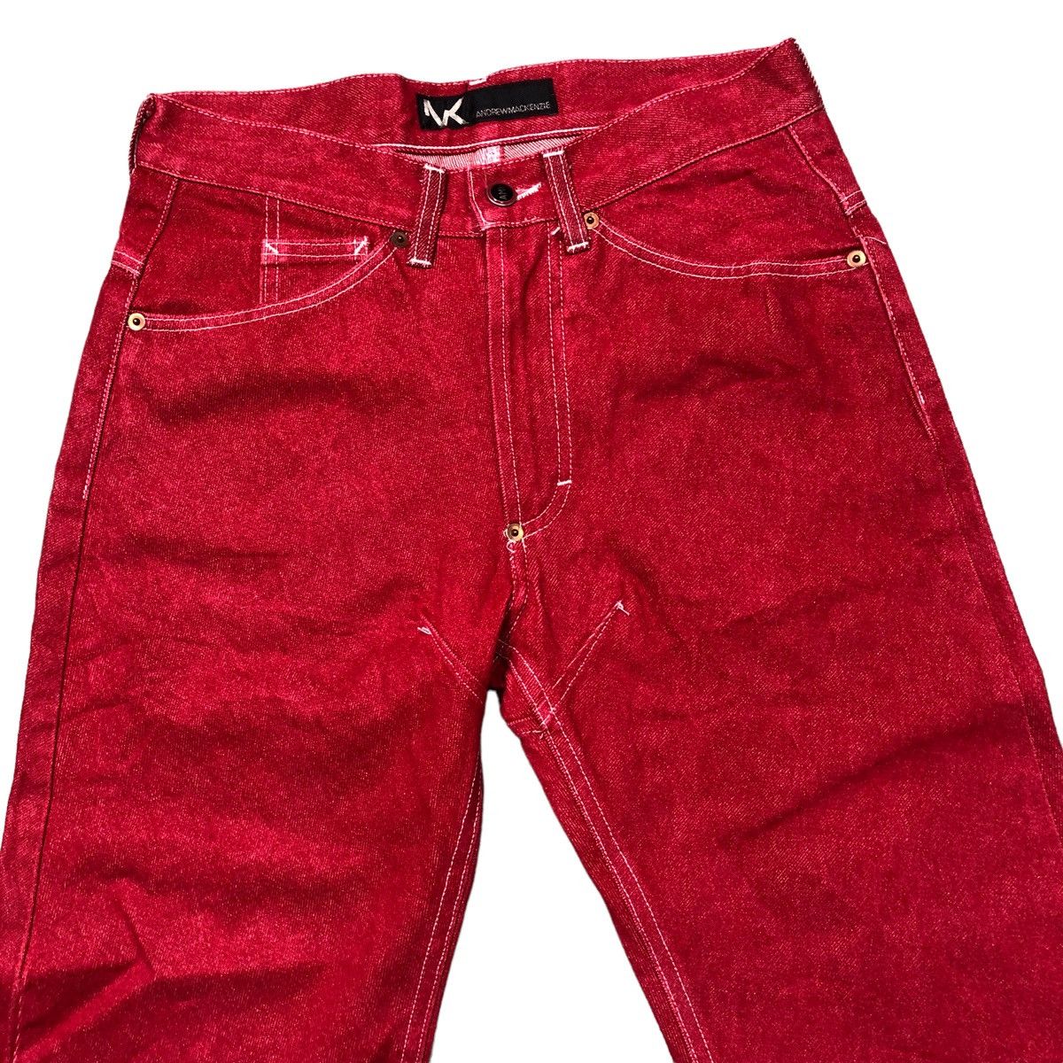 Andrew Mackenzie Andrew Mackenzie Red Denim Curve Jeans Size US 28 / EU 44 - 3 Thumbnail