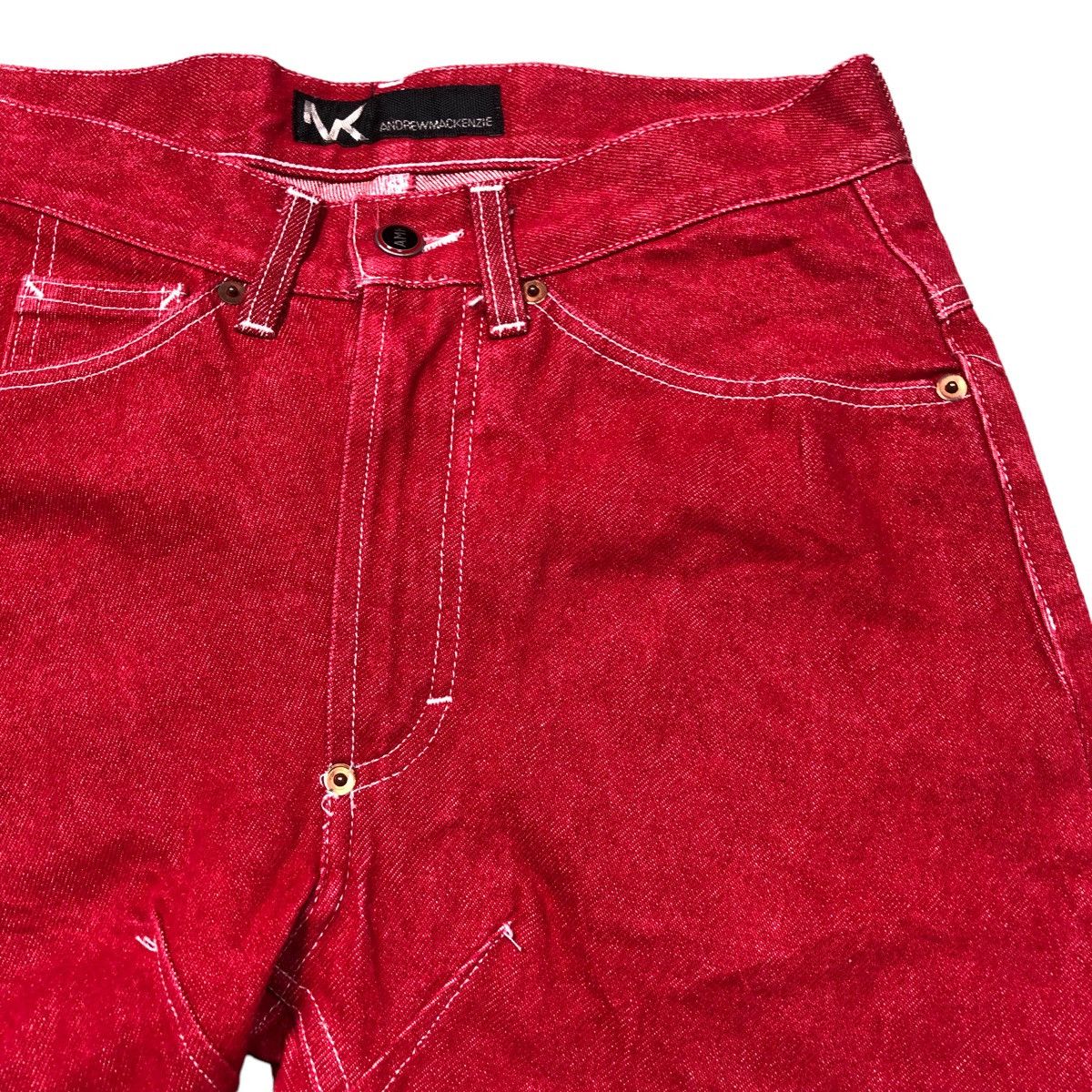 Andrew Mackenzie Andrew Mackenzie Red Denim Curve Jeans Size US 28 / EU 44 - 7 Thumbnail