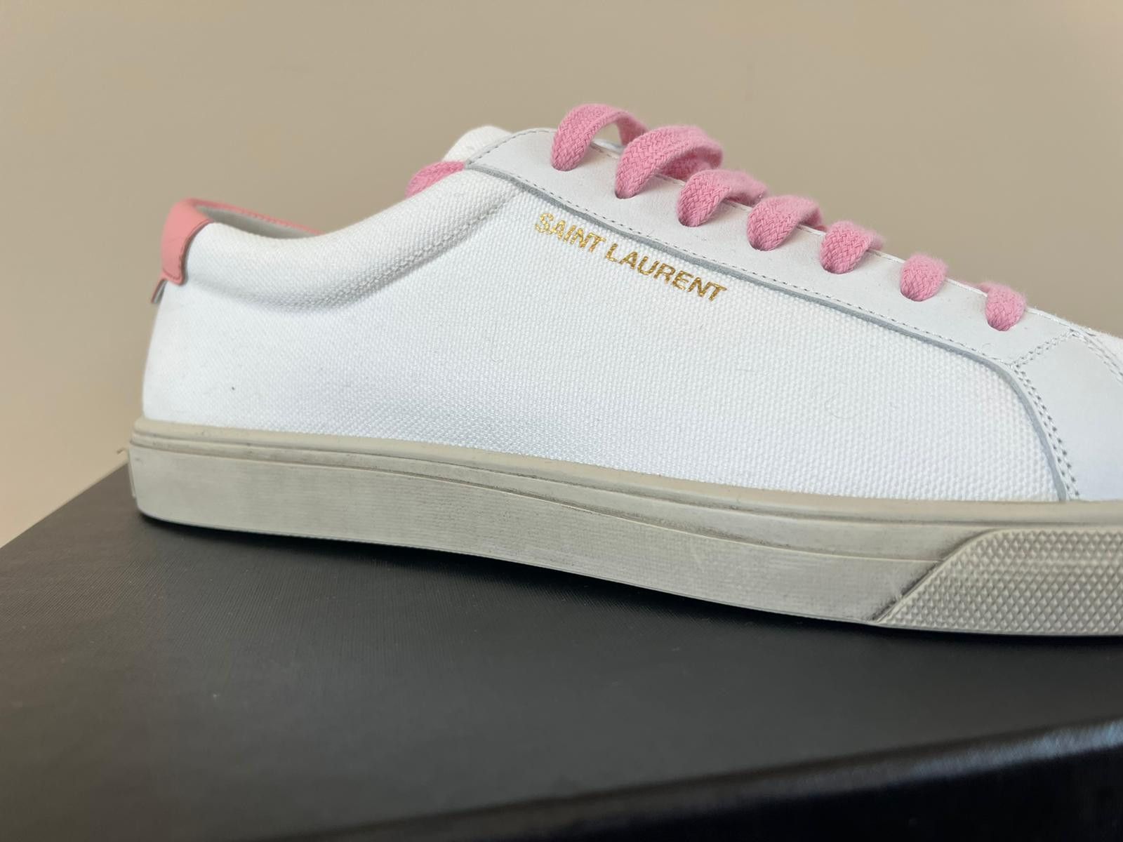 Saint Laurent Paris Andy Low Top Sneakers in White / Pink Size US 8 / EU 41 - 13 Thumbnail