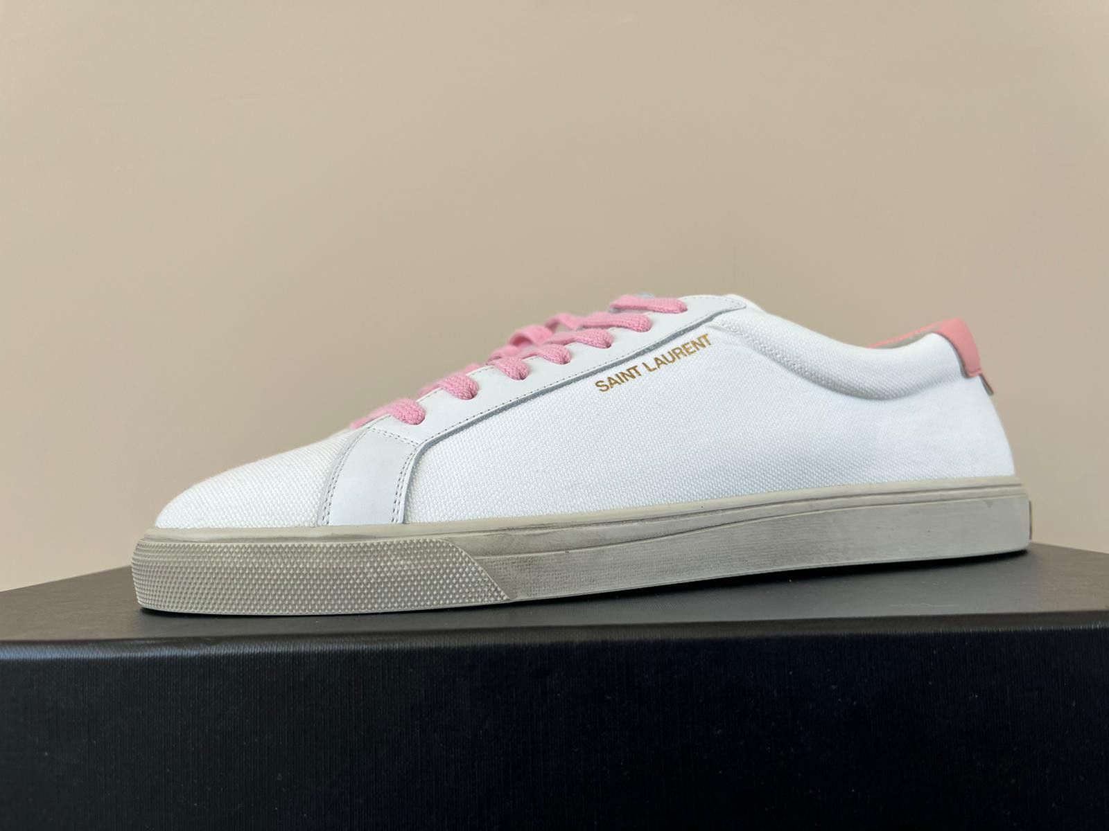 Saint Laurent Paris Andy Low Top Sneakers in White / Pink Size US 8 / EU 41 - 5 Thumbnail