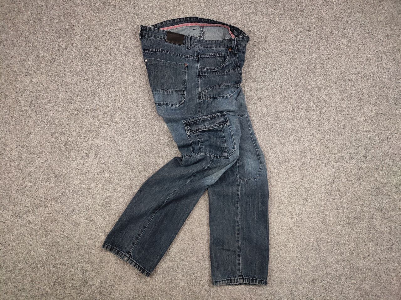 Japanese Brand Vintage 90's Japanese Denim Baggy Cargo Zip Jeans Y2K Style Size US 36 / EU 52 - 1 Thumbnail