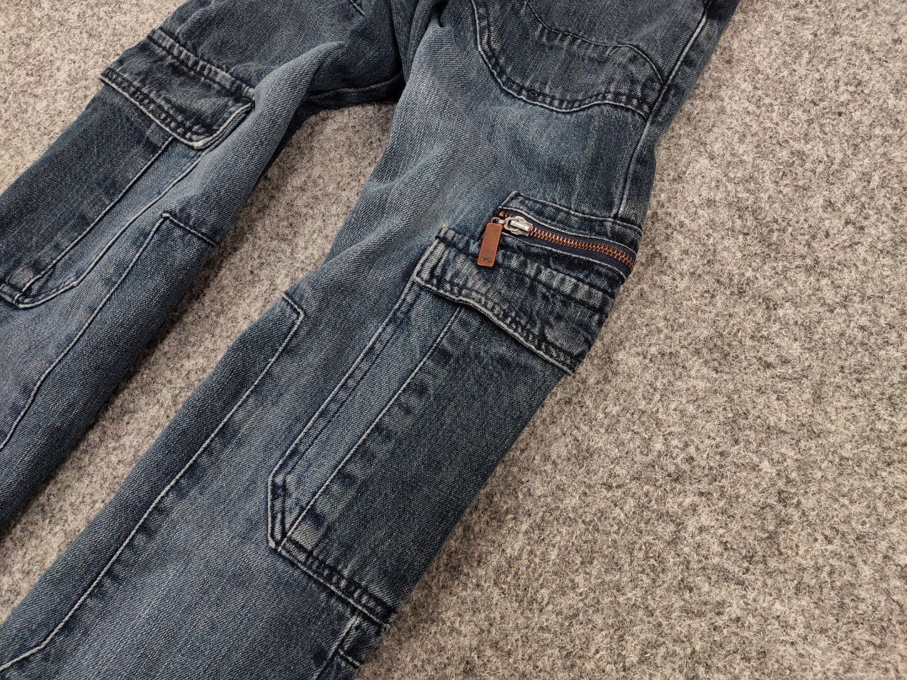 Japanese Brand Vintage 90's Japanese Denim Baggy Cargo Zip Jeans Y2K Style Size US 36 / EU 52 - 6 Thumbnail