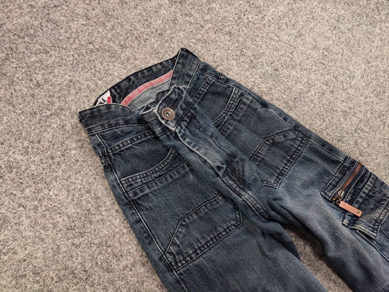 Japanese Brand Vintage 90's Japanese Denim Baggy Cargo Zip Jeans Y2K Style Size US 36 / EU 52 - 12 Thumbnail