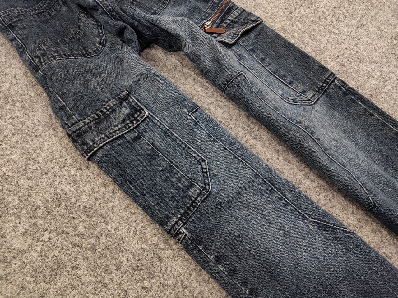 Japanese Brand Vintage 90's Japanese Denim Baggy Cargo Zip Jeans Y2K Style Size US 36 / EU 52 - 10 Thumbnail