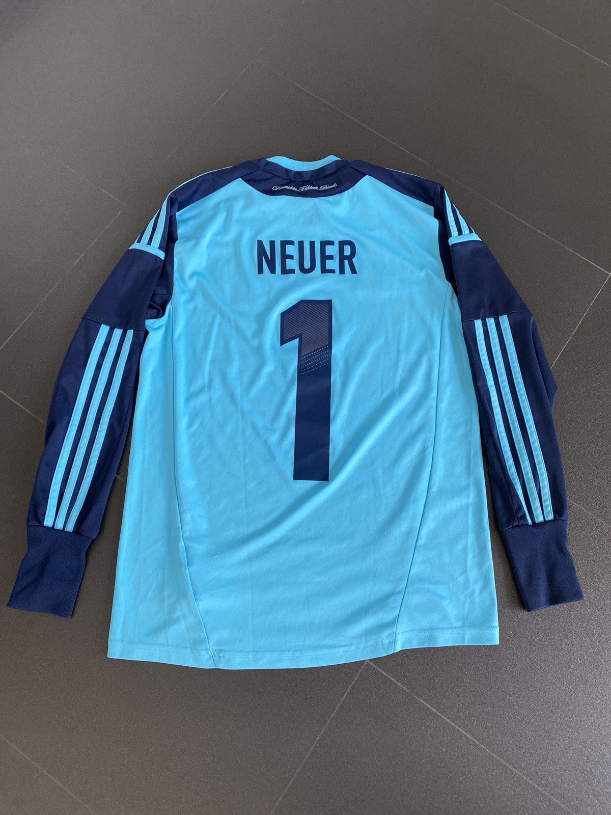 Germany No1 Neuer Green Goalkeeper Long Sleeves Soccer Country Jersey
