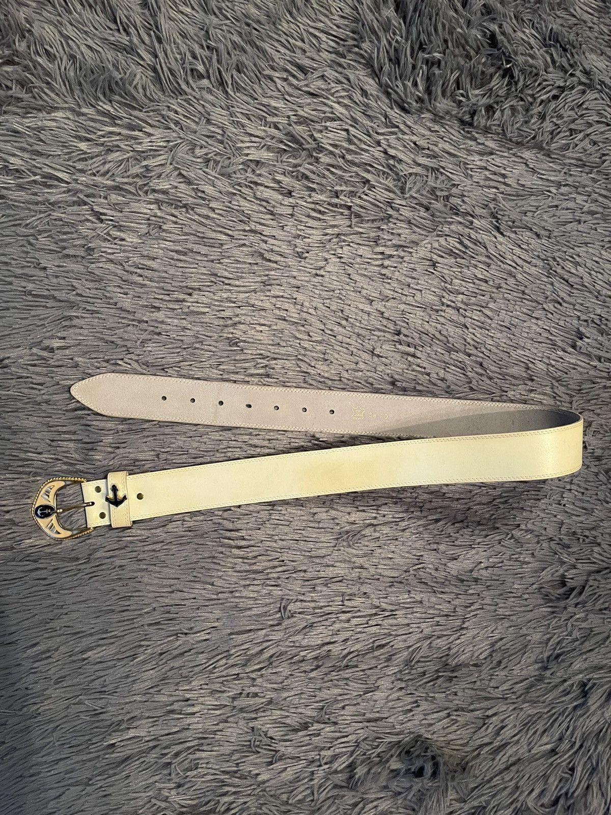 Vintage Vintage 90s military real leather sailor belt 91cm Size 30 - 1 Thumbnail