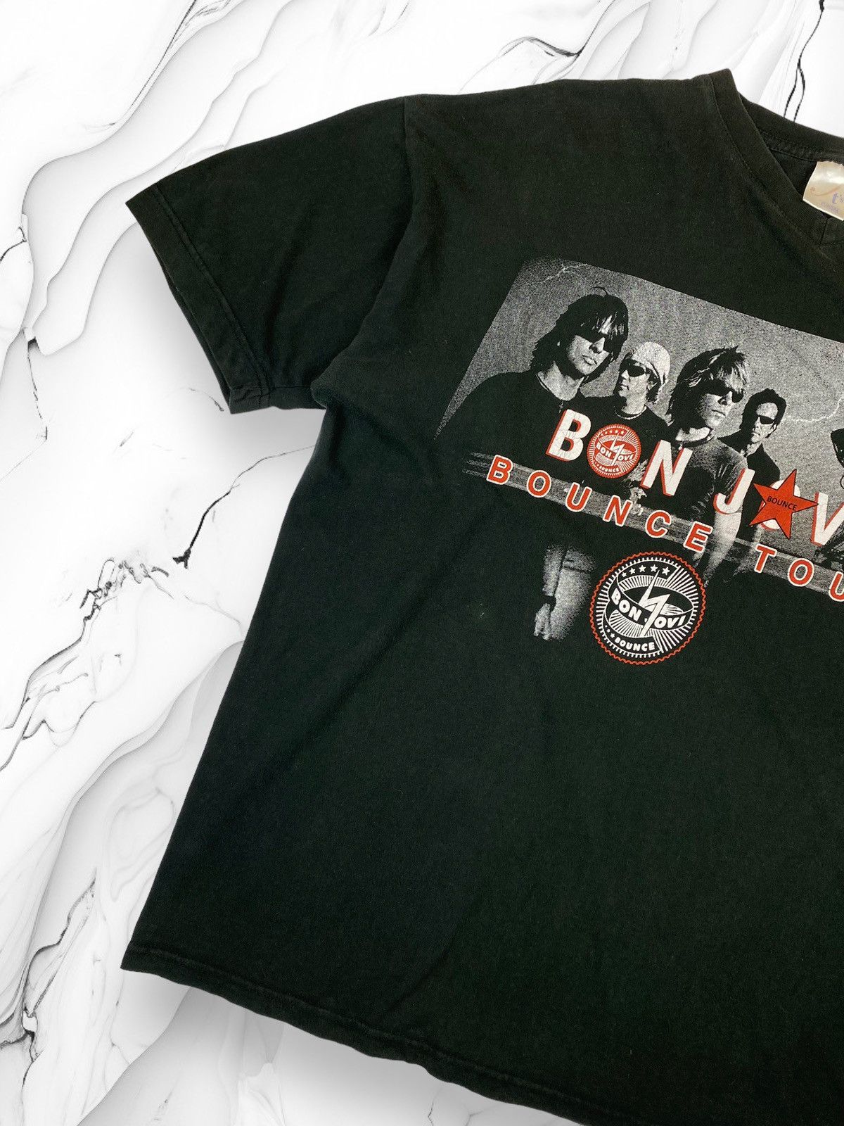 Bon Jovi Mens Vintage Bon Jovi The Bounce Tour T Shirt Tee Size XL Size US XL / EU 56 / 4 - 2 Thumbnail