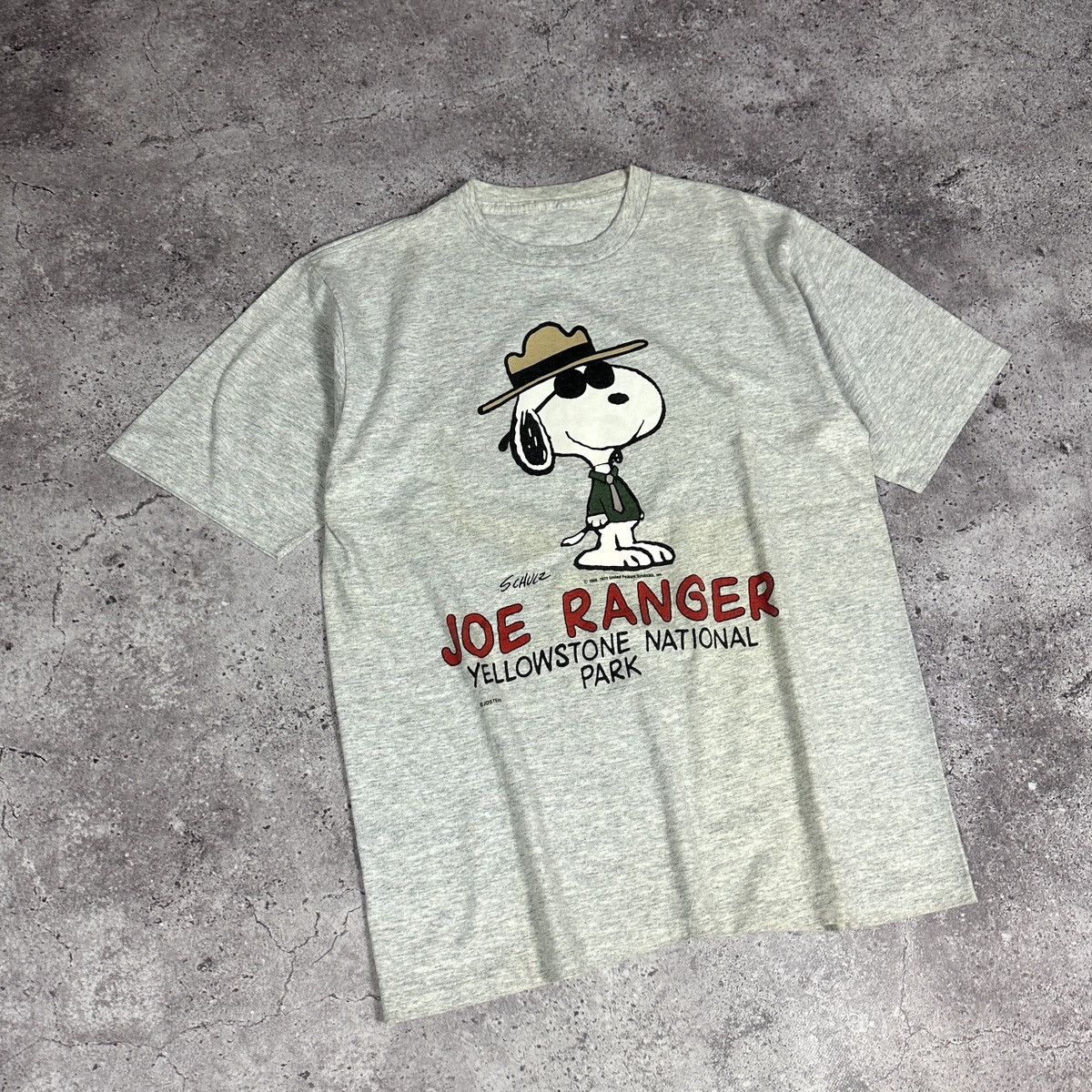 Peanuts Vintage 90s Joe Ranger Yellowstone park Snoopy tee Peanuts Size US L / EU 52-54 / 3 - 3 Thumbnail