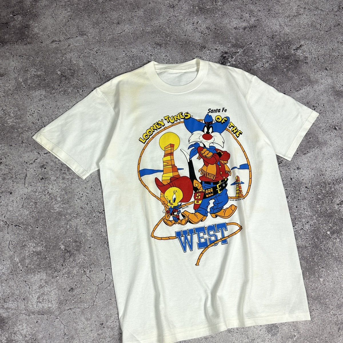 Vintage Vintage 90s Looney Tunes West Tweety Silvester tee Santa Fe Size US L / EU 52-54 / 3 - 3 Thumbnail