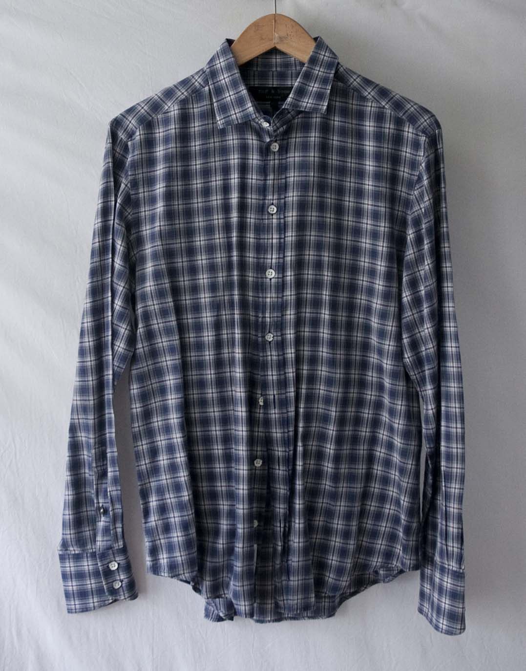 Rag & Bone Rag & Bone ShirtBlue Plaid SSize 15.5 Size 40R - 2 Thumbnail