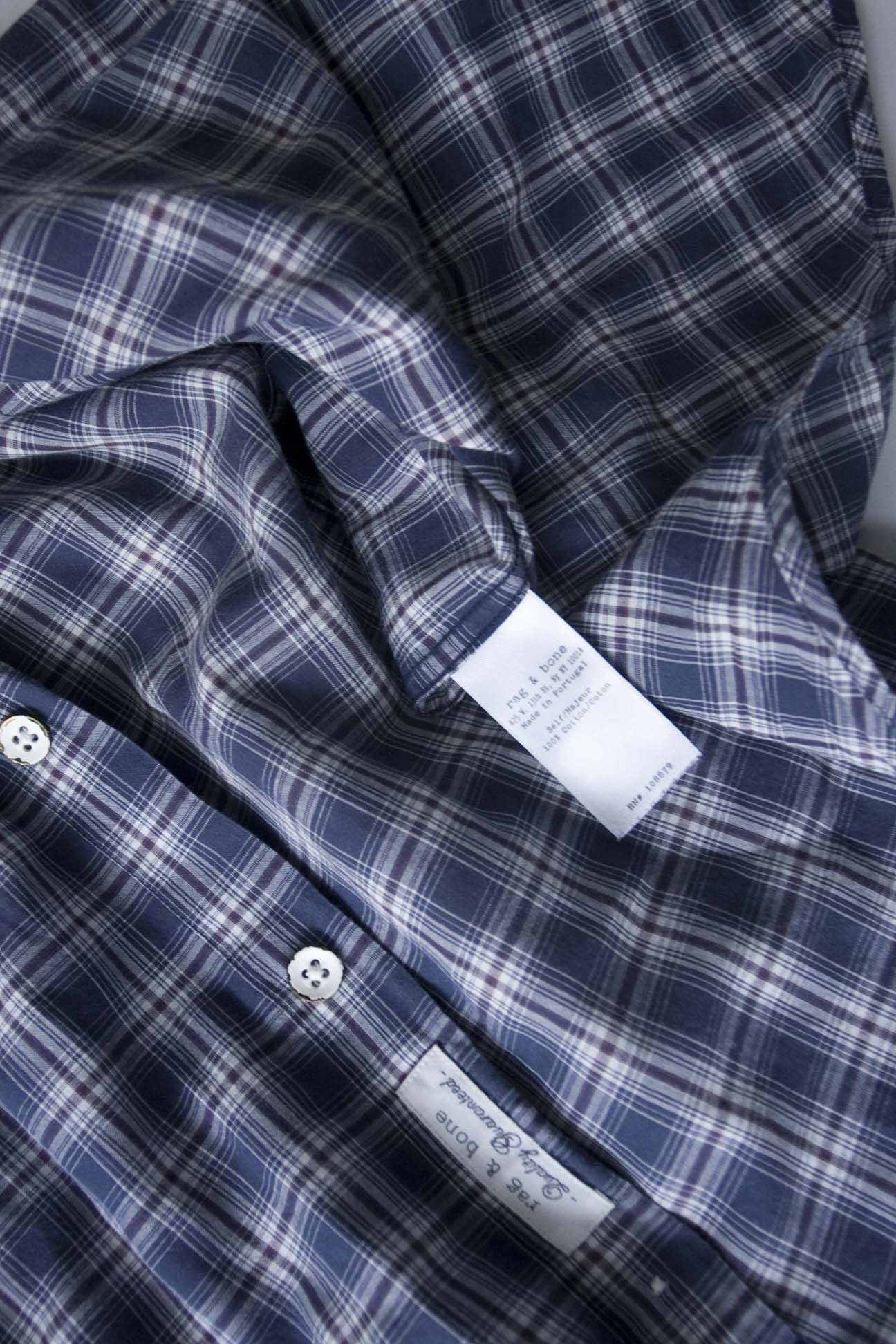 Rag & Bone Rag & Bone ShirtBlue Plaid SSize 15.5 Size 40R - 3 Thumbnail