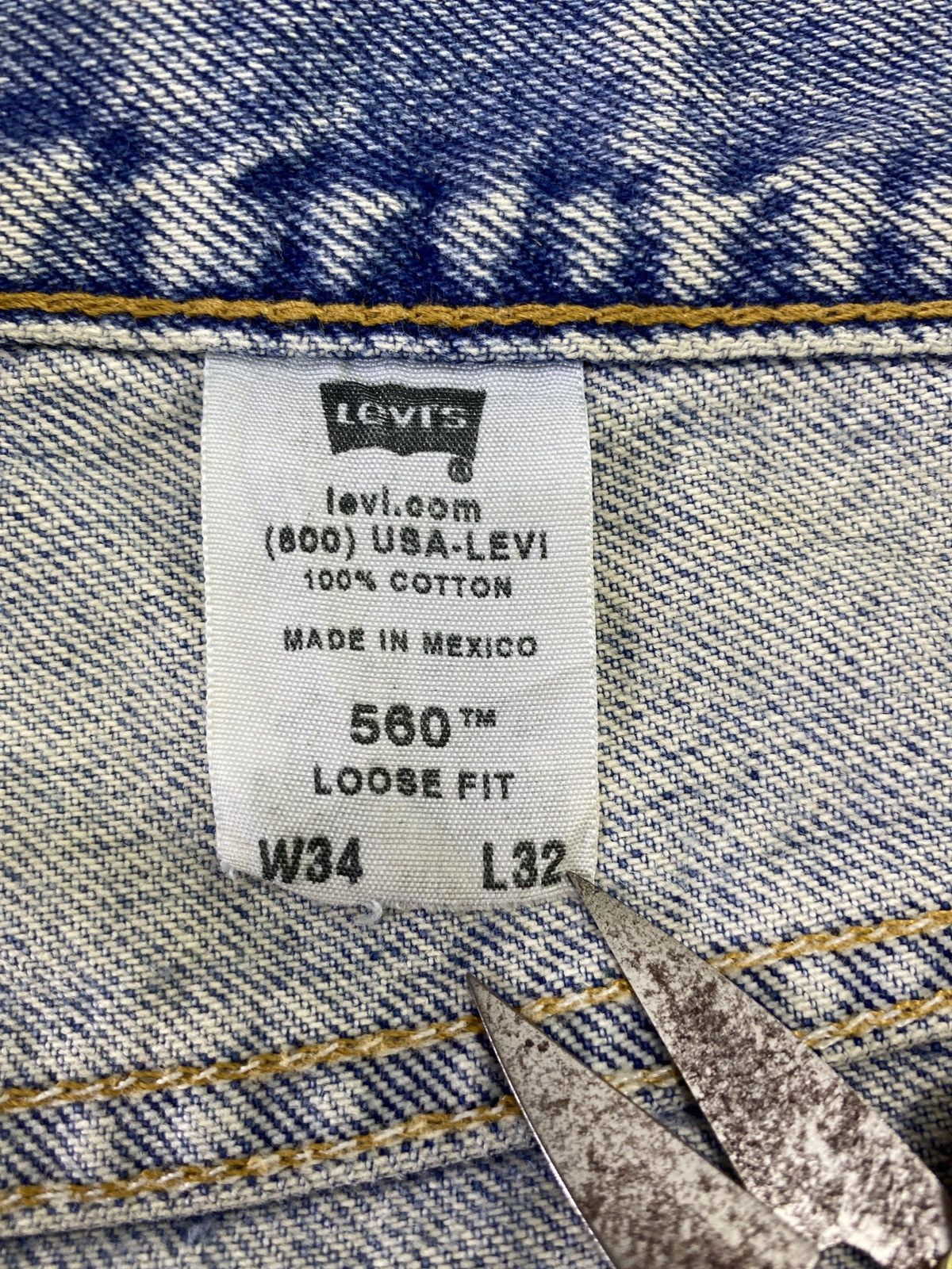 Levi's VINTAGE LEVI'S 560 RUSTY BLUE WASH JEANS - J667 Size US 34 / EU 50 - 5 Thumbnail