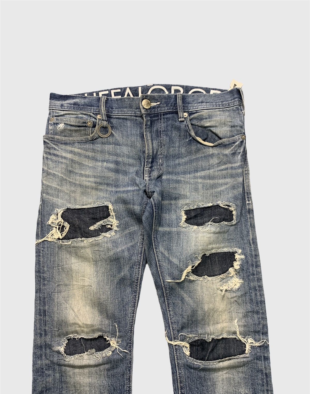 If Six Was Nine 💥Vintage Buffalo Bobs Patch Style Selvedge Jeans Size US 33 - 4 Thumbnail
