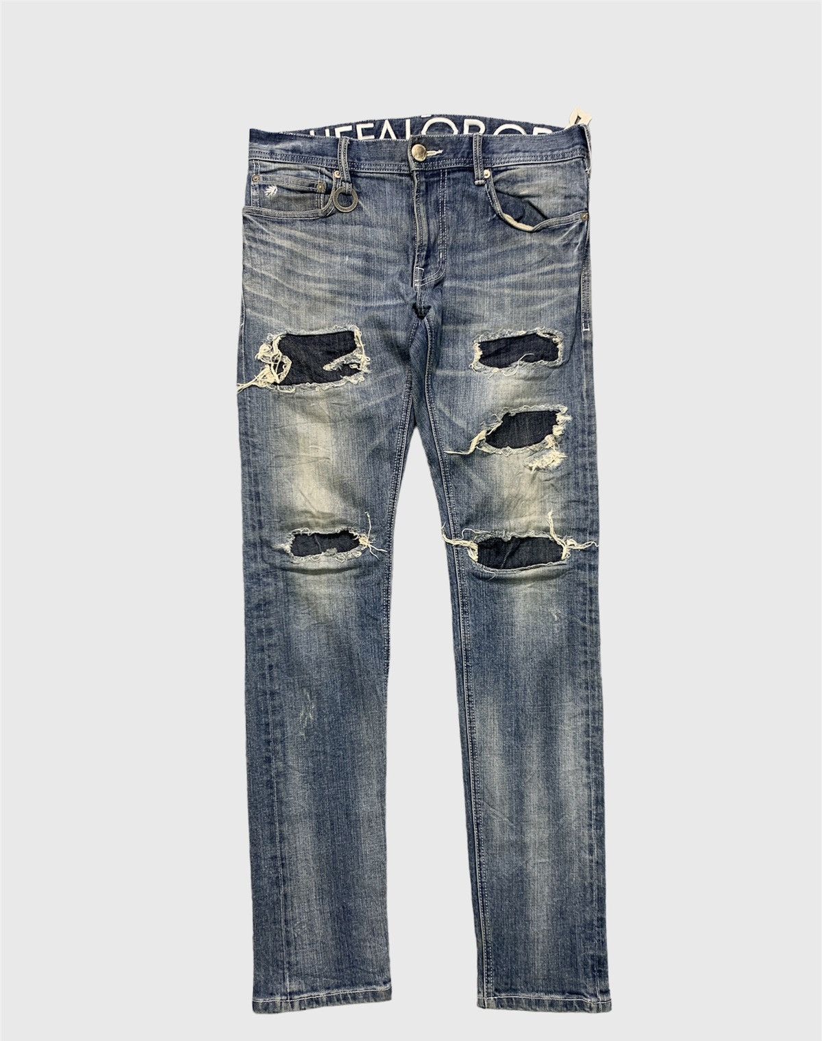 If Six Was Nine 💥Vintage Buffalo Bobs Patch Style Selvedge Jeans Size US 33 - 1 Thumbnail