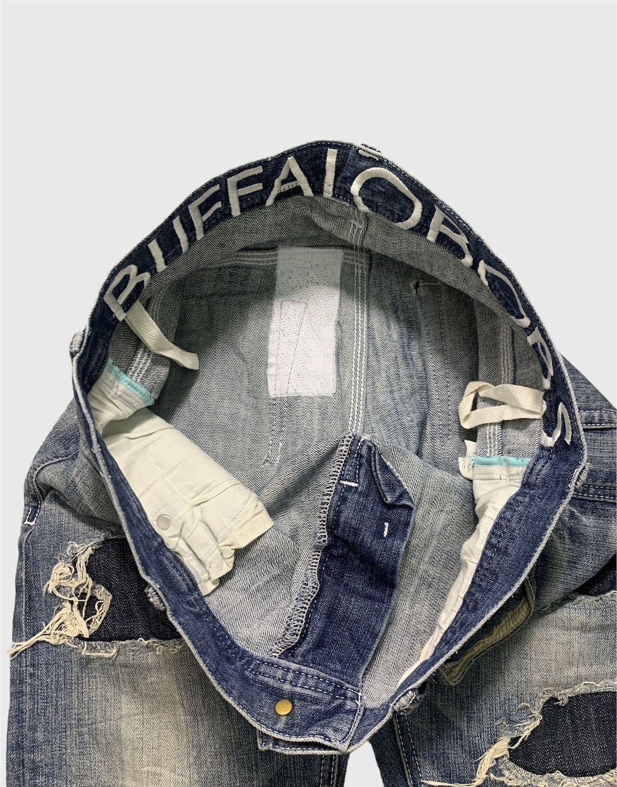 If Six Was Nine 💥Vintage Buffalo Bobs Patch Style Selvedge Jeans Size US 33 - 8 Thumbnail