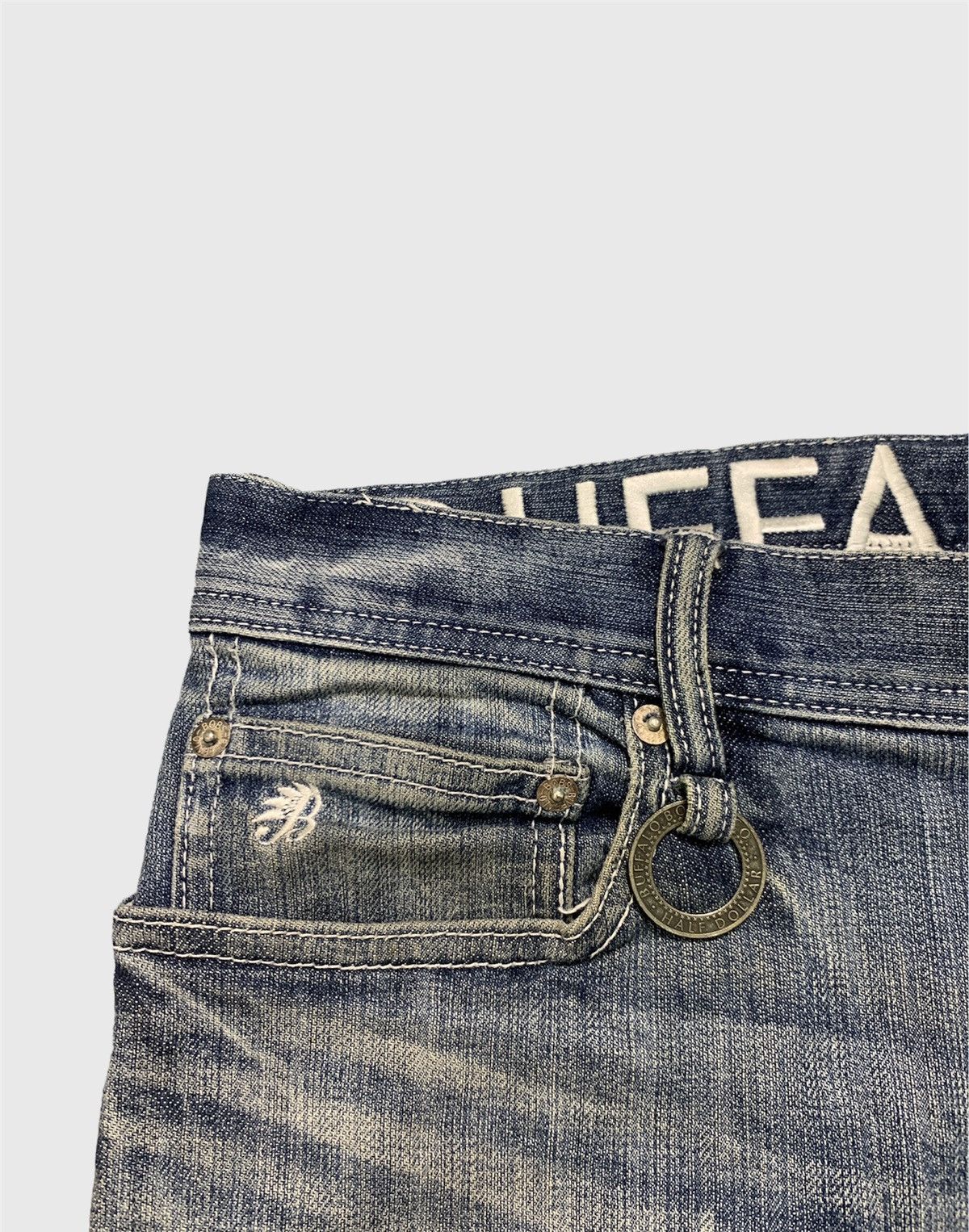 If Six Was Nine 💥Vintage Buffalo Bobs Patch Style Selvedge Jeans Size US 33 - 6 Thumbnail