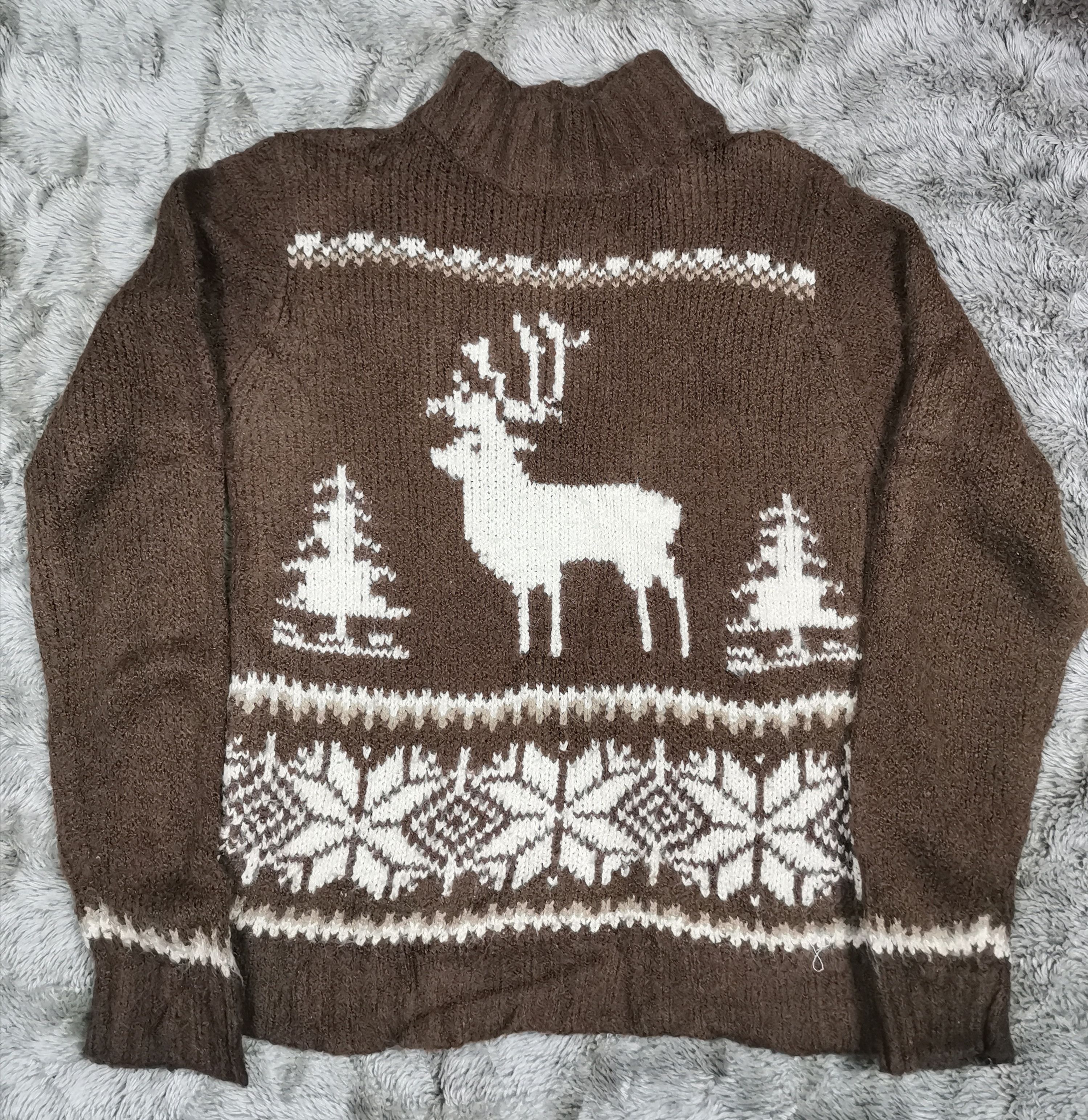 image of Avant Garde x Coloured Cable Knit Sweater Vintage Navajo Knitwear By Pendora Hype Color in Brown (S