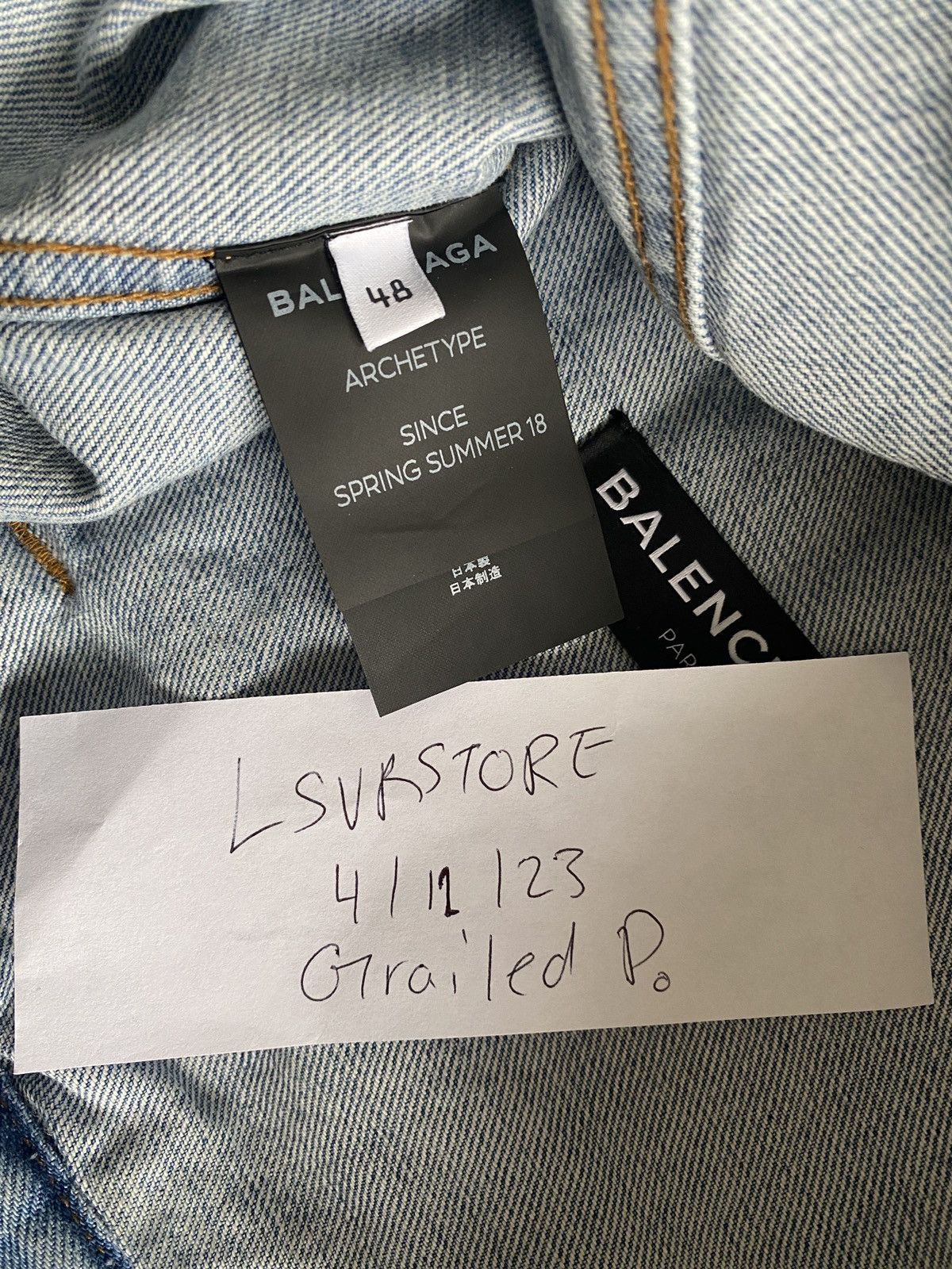 Balenciaga Balenciaga SS18 Oversized Denim Jacket 48 Size US M / EU 48-50 / 2 - 5 Thumbnail