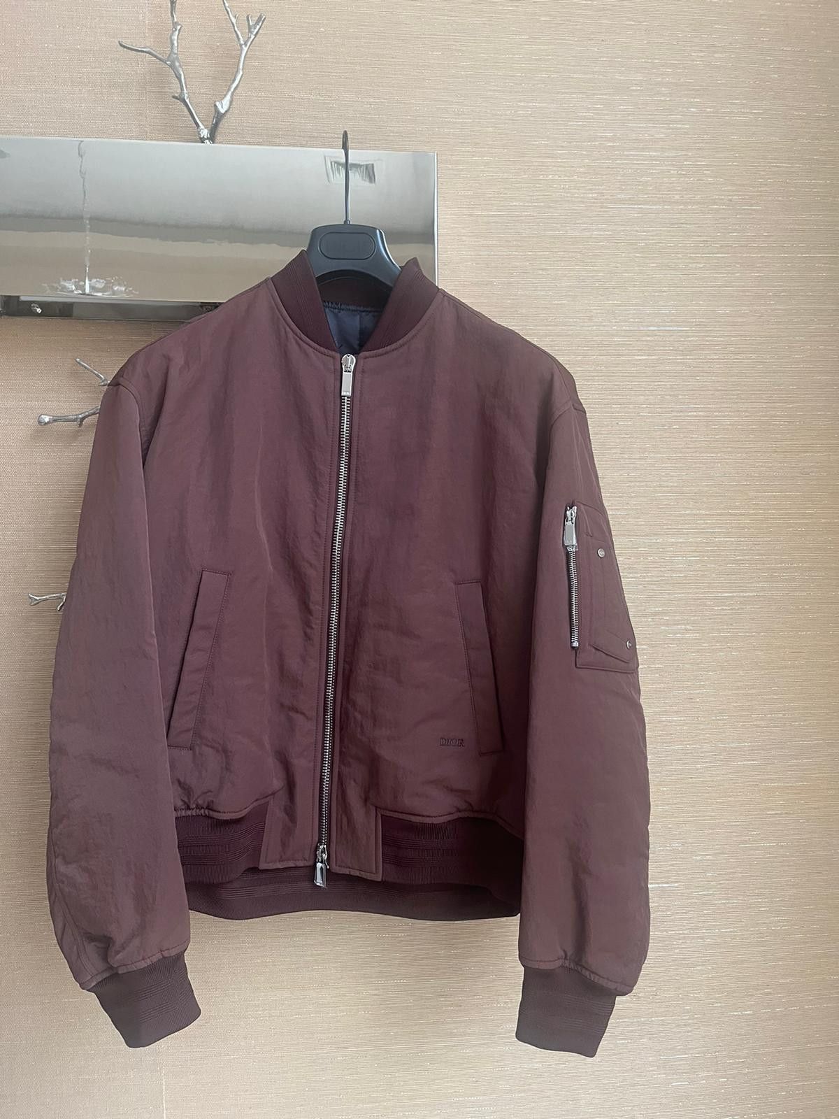 Dior Dior Travis Embroidered Bomber Jacket in Bordeaux Size US M / EU 48-50 / 2 - 3 Thumbnail