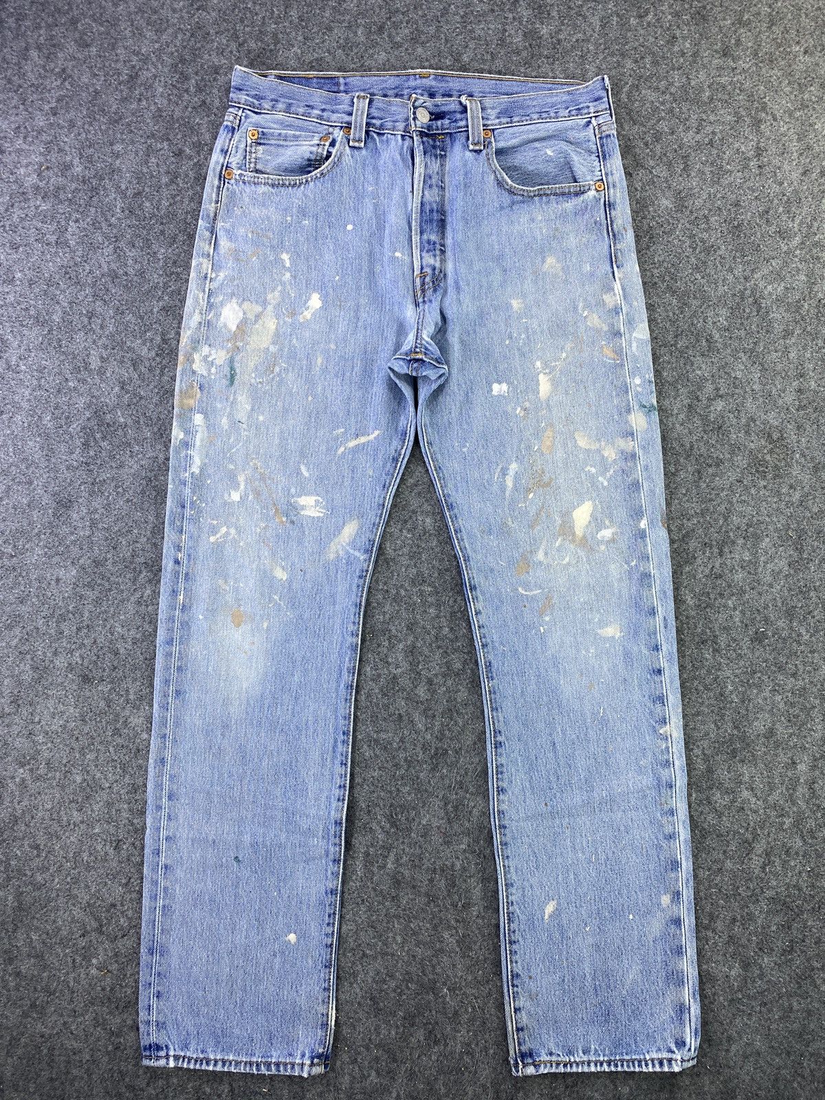 Jean Levi s Vintage VINTAGE LEVIS 501 PAINTED BLUE WASH JEANS 32x32 J673 Grailed