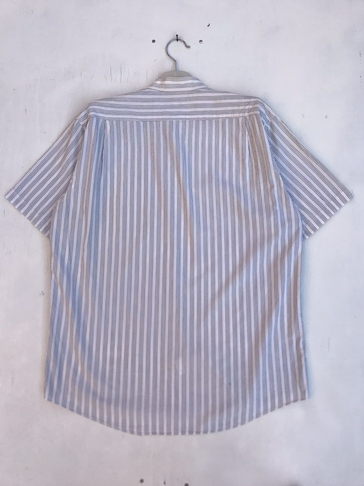 Burberry Vintage Burberry Collarless Stripe Shirt Size US L / EU 52-54 / 3 - 2 Thumbnail