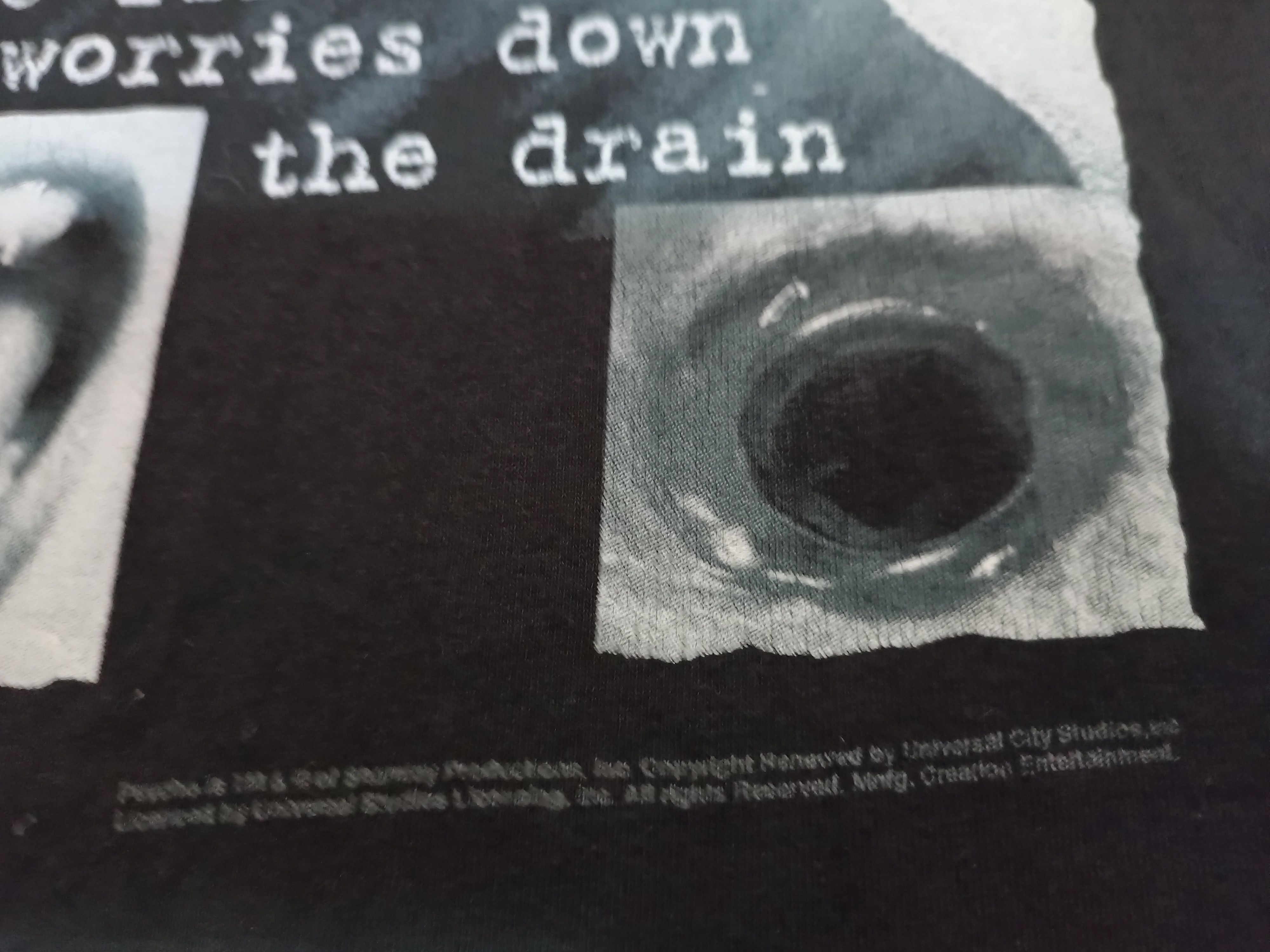Vintage ♦️PSYCHO Slasher Flick Rinse Life's Worries Down The Drain Size US M / EU 48-50 / 2 - 4 Thumbnail