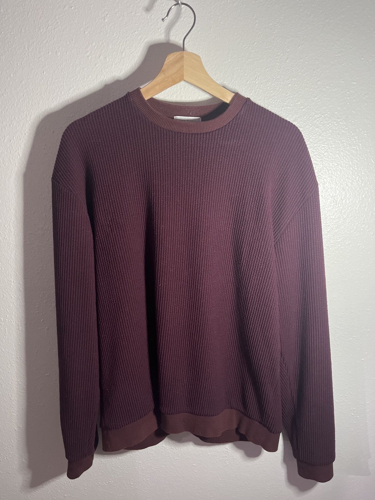 image of John Elliott Corduroy / Ribbed Crewneck Burgundy Size 2/m, Men's