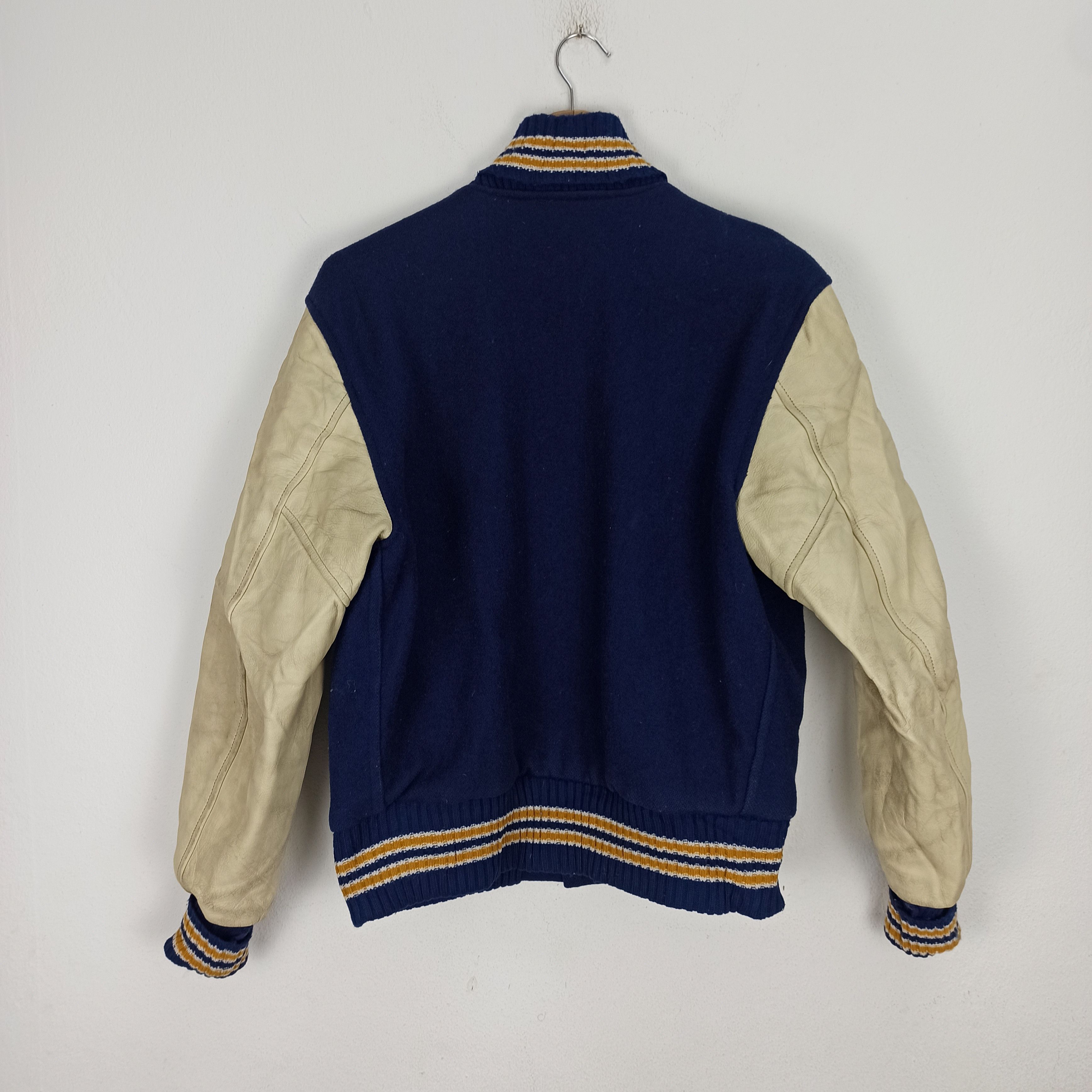 Vintage 🔥Vintage🔥 Allion Award Varsity Jacket Leather Plain USA Size US M / EU 48-50 / 2 - 8 Thumbnail