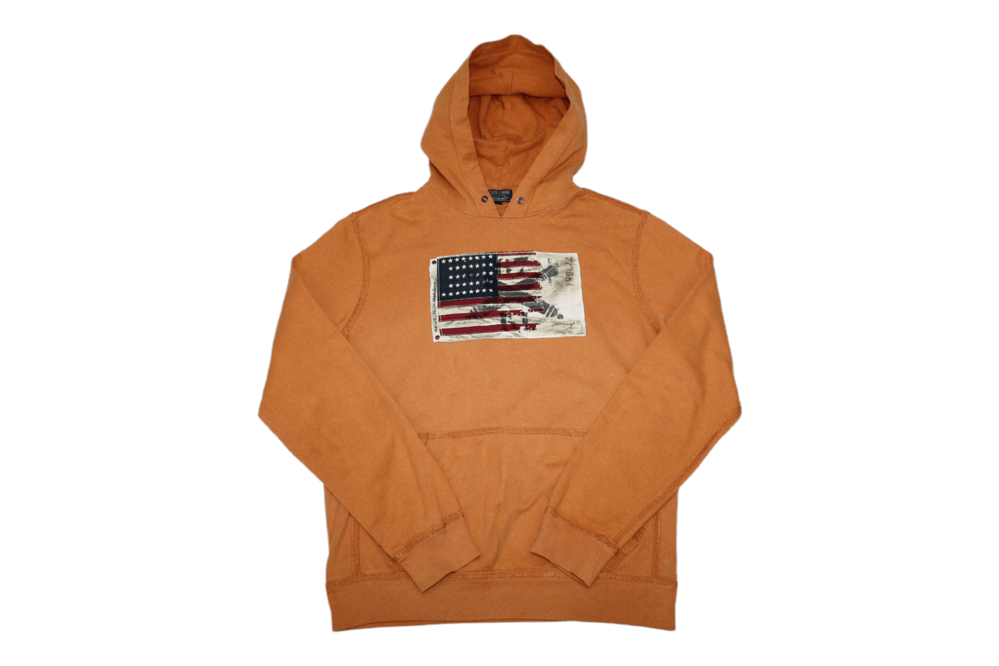Polo Ralph Lauren 🔥 VTG 🔥 Polo Jeans Co. USA Flag Art Print Baggy Hoodie Size US M / EU 48-50 / 2 - 1 Thumbnail