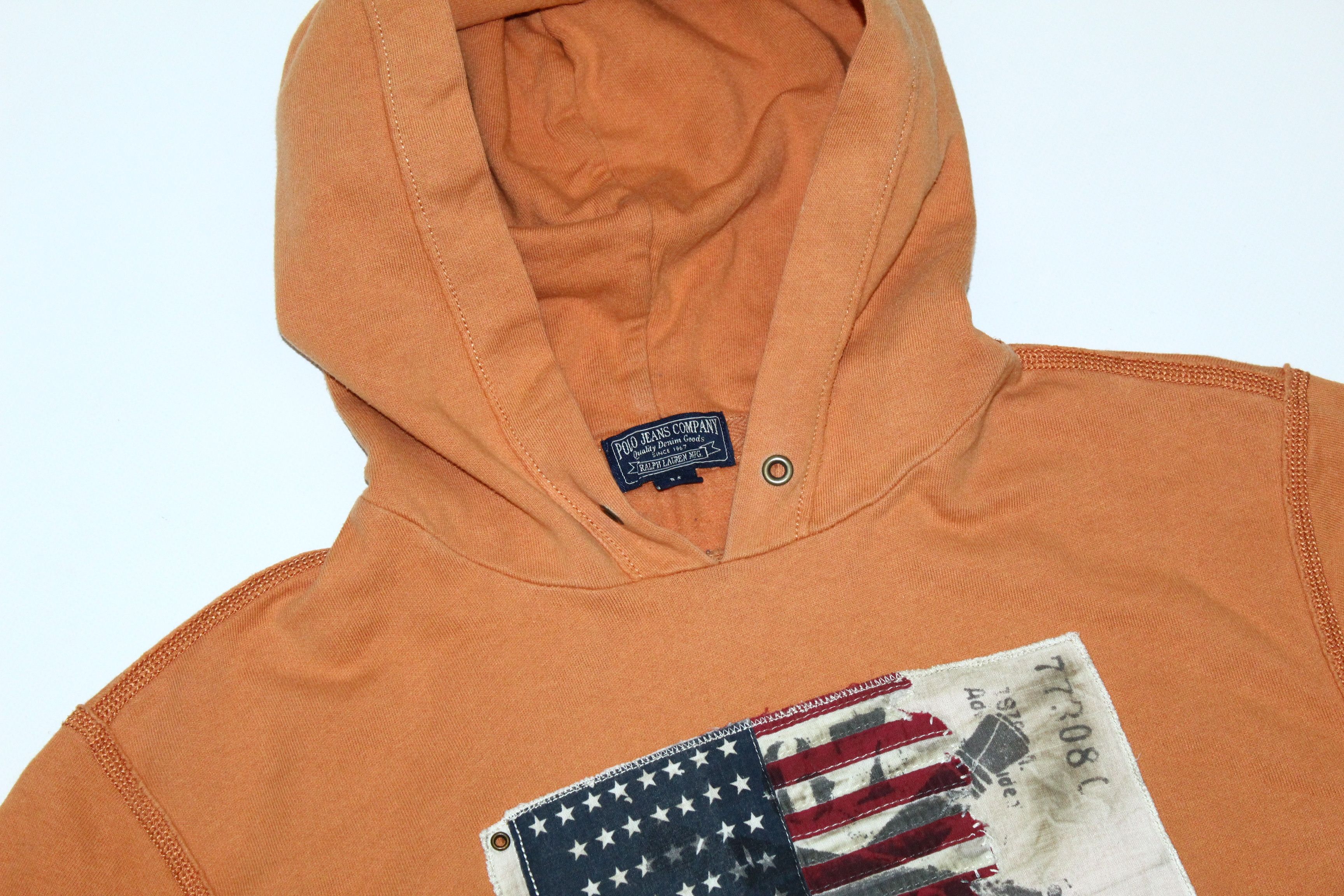 Polo Ralph Lauren 🔥 VTG 🔥 Polo Jeans Co. USA Flag Art Print Baggy Hoodie Size US M / EU 48-50 / 2 - 4 Thumbnail