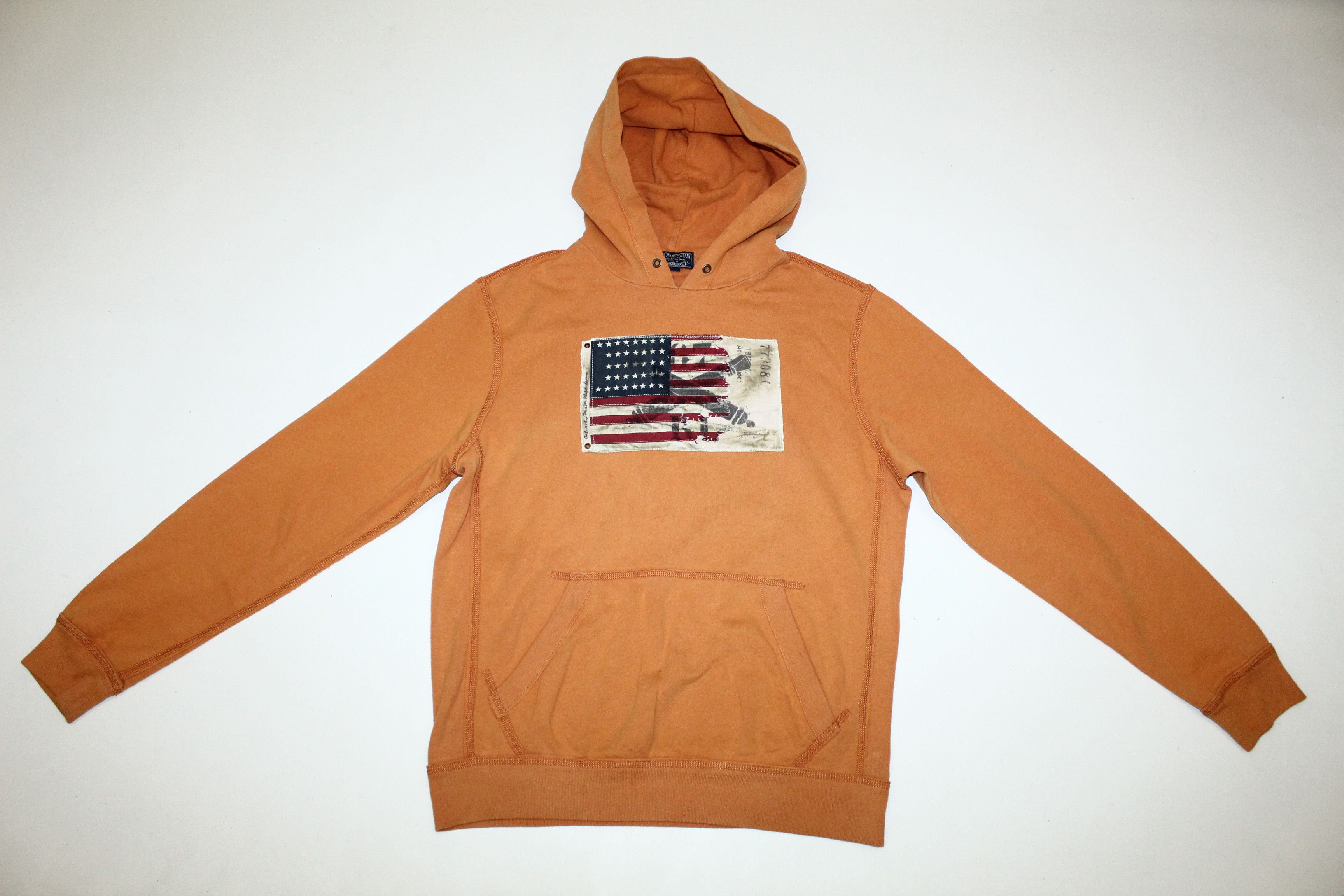 Polo Ralph Lauren 🔥 VTG 🔥 Polo Jeans Co. USA Flag Art Print Baggy Hoodie Size US M / EU 48-50 / 2 - 2 Thumbnail