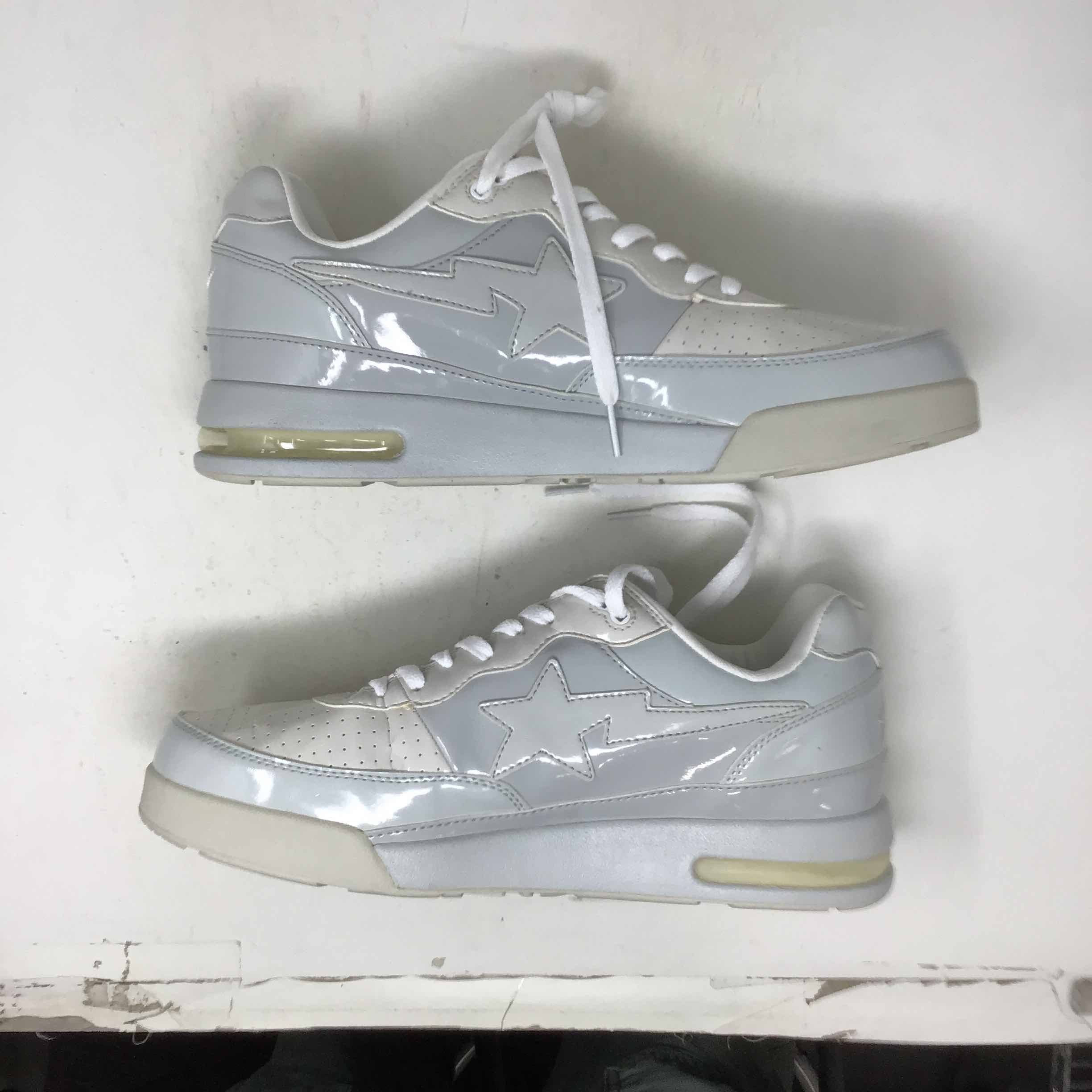 Pre-owned Bape Sta Low White Grey Shoes