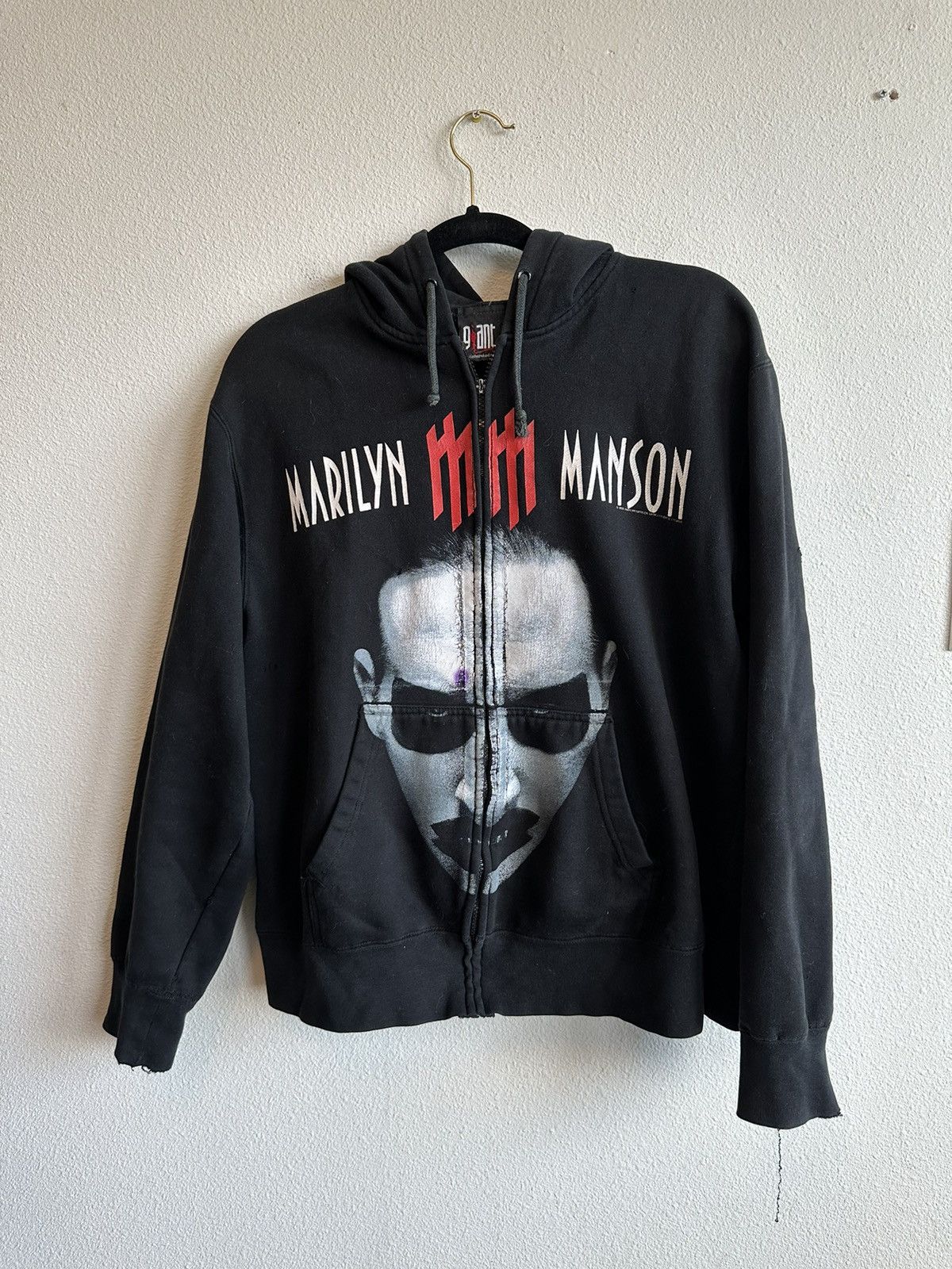 Rock Band 2000 s Marilyn Manson Zip Up Hoodie Grailed