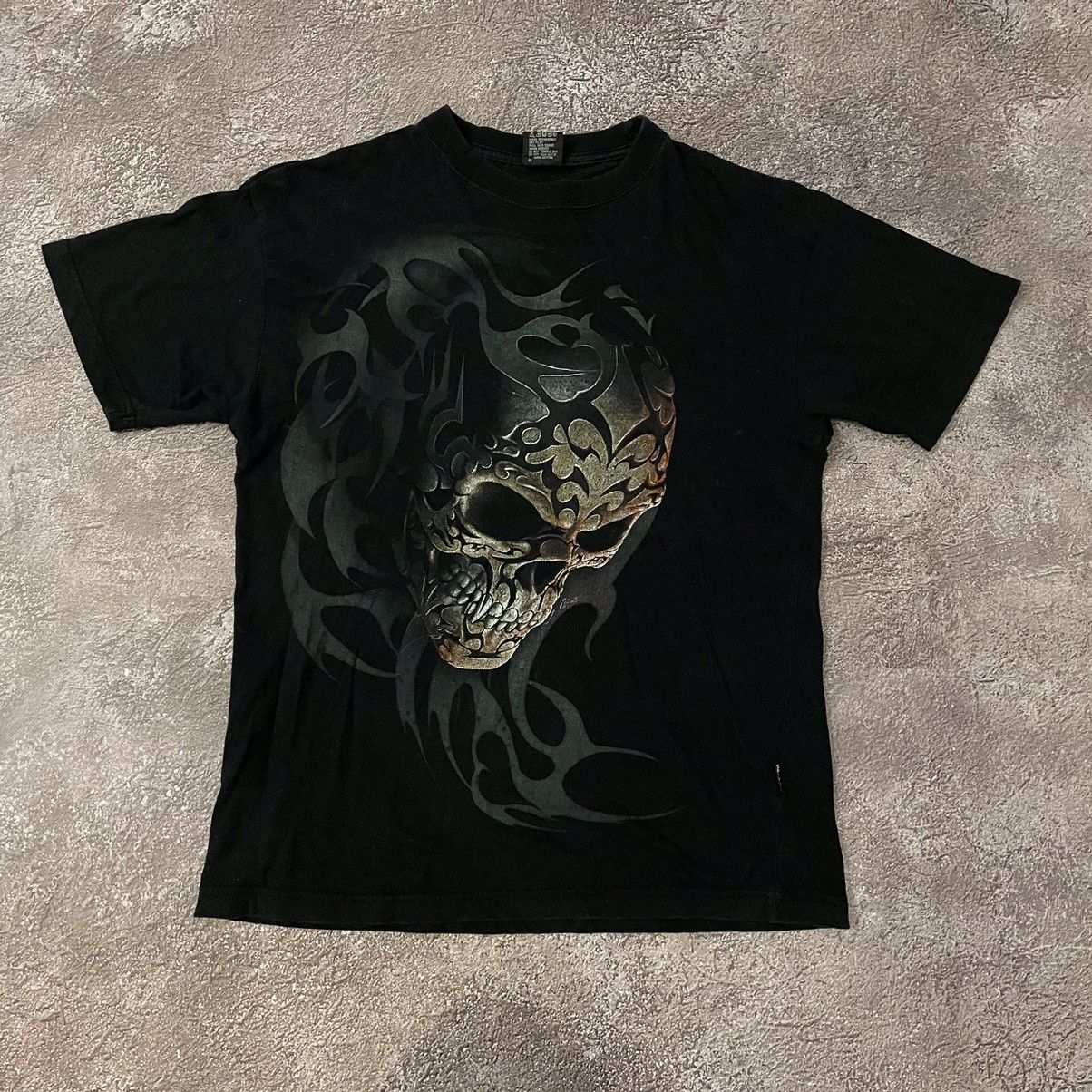 Vintage Vintage 90s Graphic Tee Skull Monster Grunge Streetwear L Size US L / EU 52-54 / 3 - 2 Thumbnail