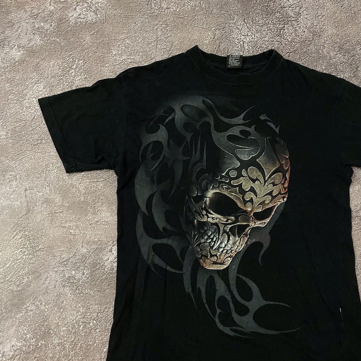 Vintage Vintage 90s Graphic Tee Skull Monster Grunge Streetwear L Size US L / EU 52-54 / 3 - 4 Thumbnail