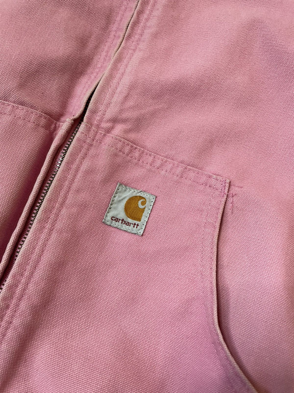 Carhartt × Vintage Vintage Carhartt Detroit Jacket Hooded Pink Size US L / EU 52-54 / 3 - 4 Thumbnail