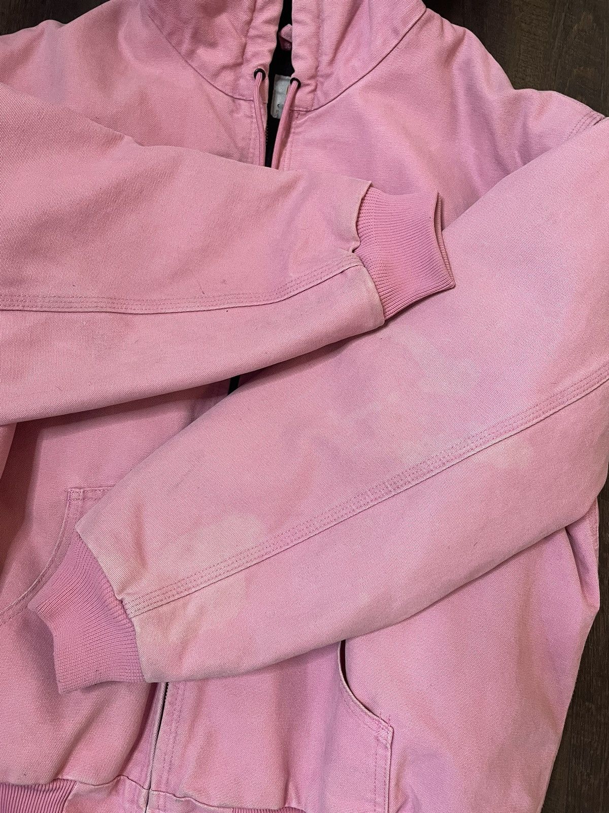 Carhartt × Vintage Vintage Carhartt Detroit Jacket Hooded Pink Size US L / EU 52-54 / 3 - 7 Thumbnail