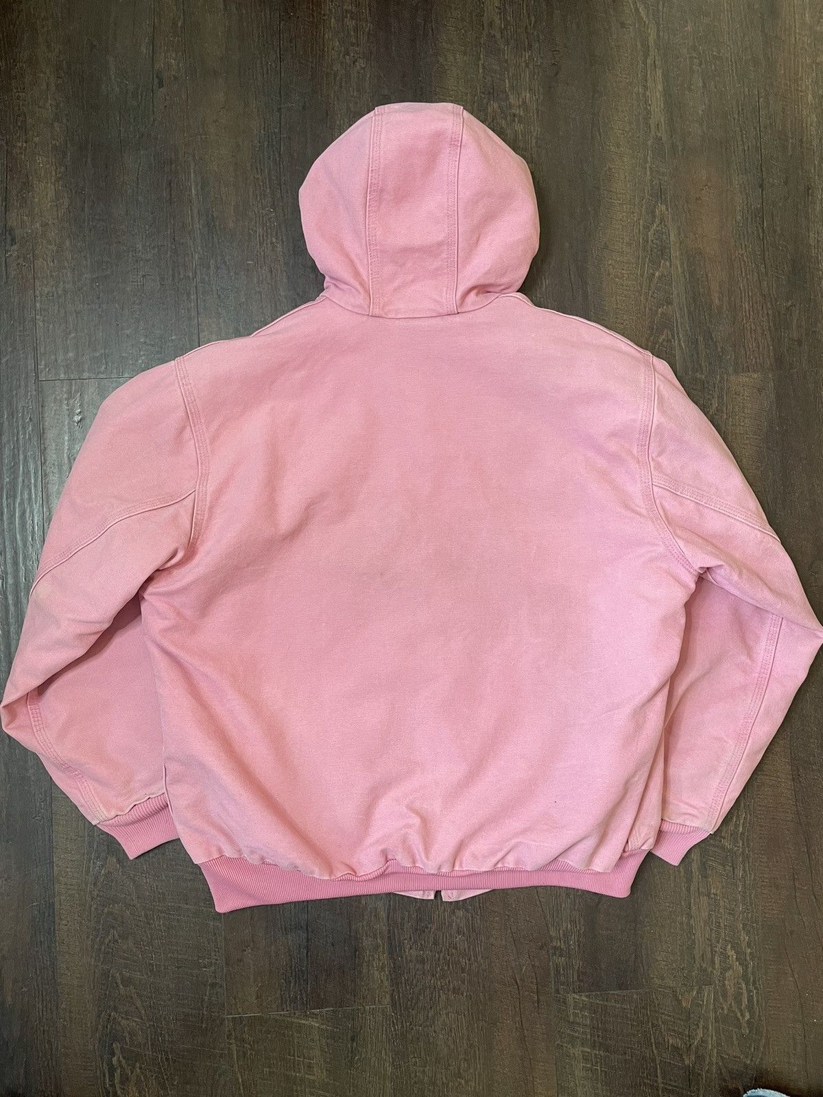 Carhartt × Vintage Vintage Carhartt Detroit Jacket Hooded Pink Size US L / EU 52-54 / 3 - 5 Thumbnail