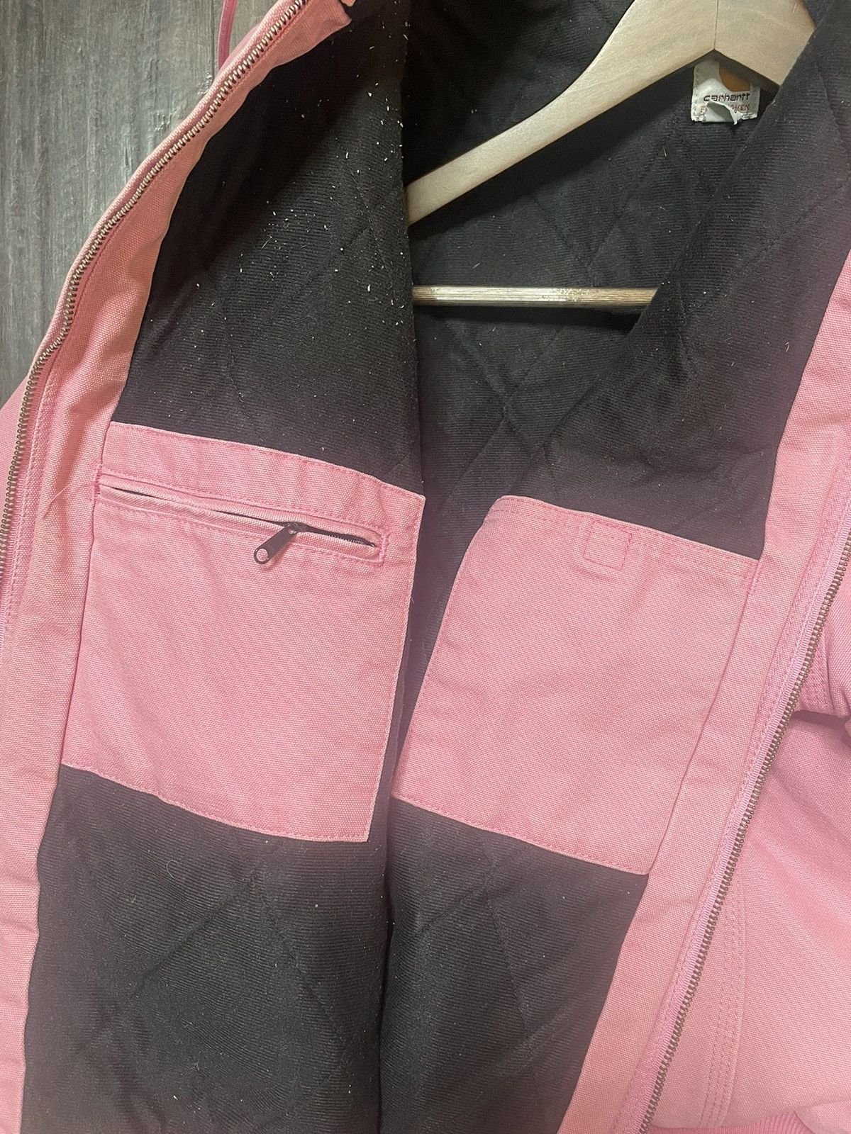 Carhartt × Vintage Vintage Carhartt Detroit Jacket Hooded Pink Size US L / EU 52-54 / 3 - 3 Thumbnail