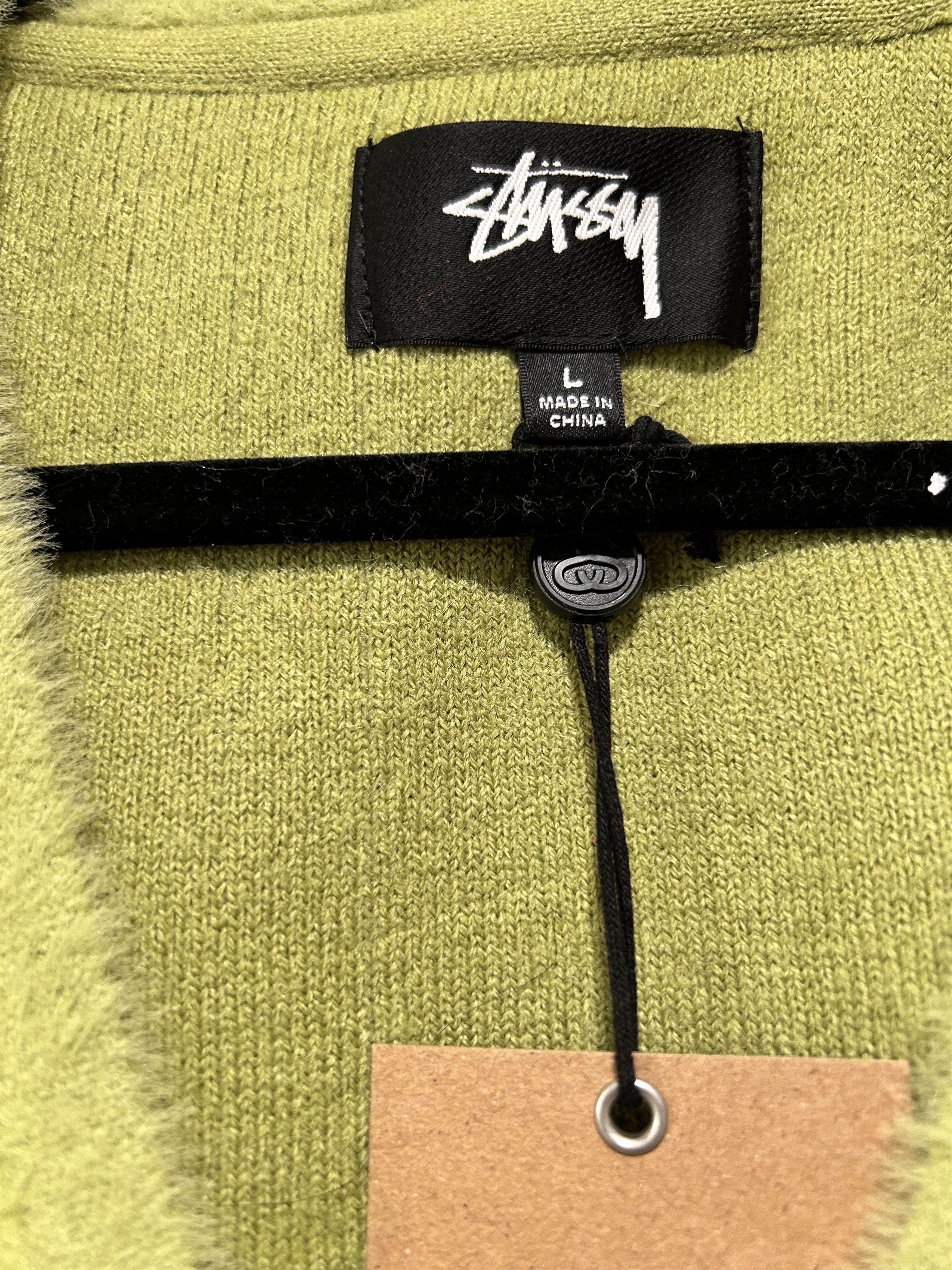Stussy stussy shaggy cardigan lime Size US L / EU 52-54 / 3 - 7 Thumbnail