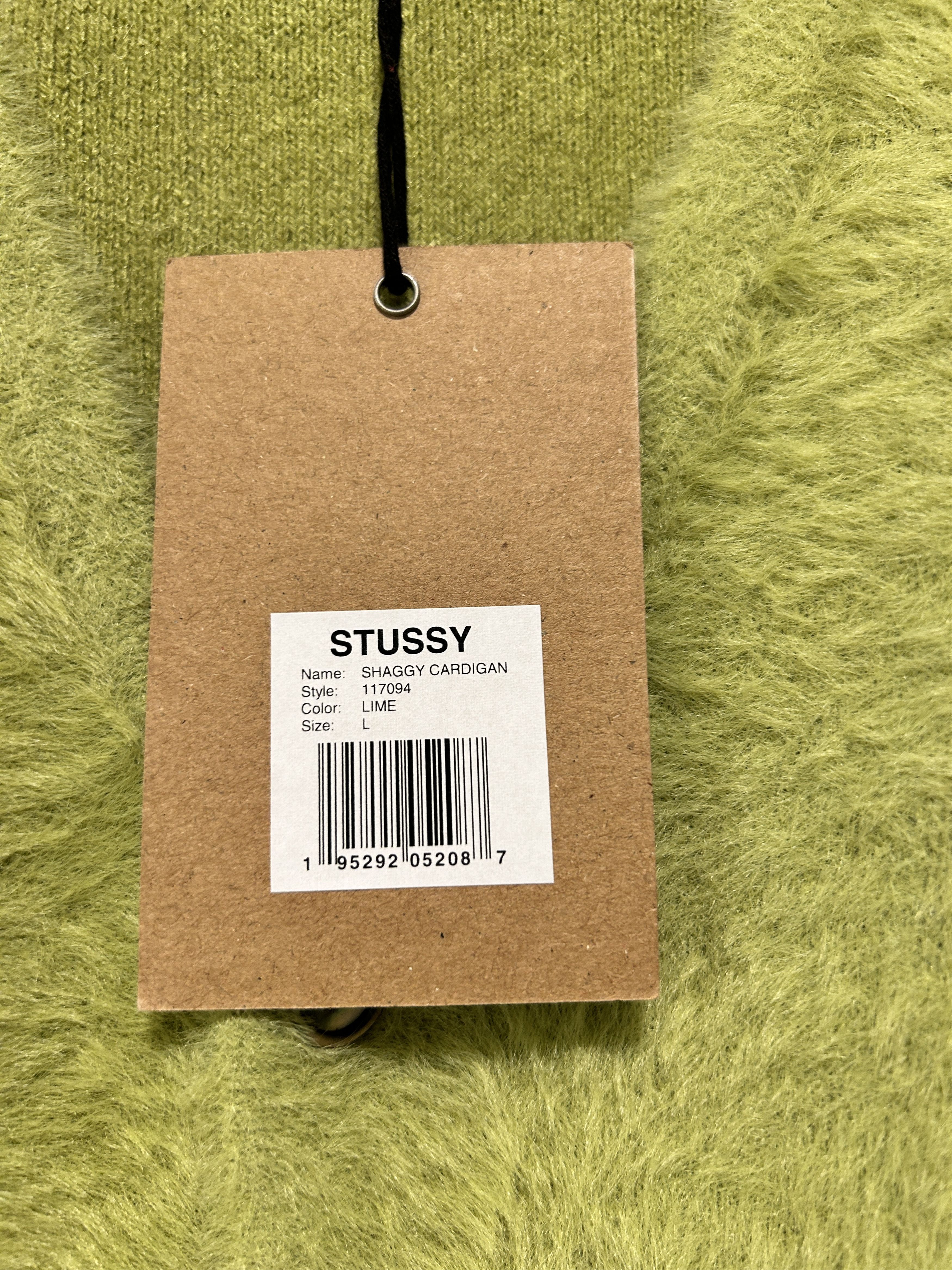 Stussy stussy shaggy cardigan lime Size US L / EU 52-54 / 3 - 8 Thumbnail